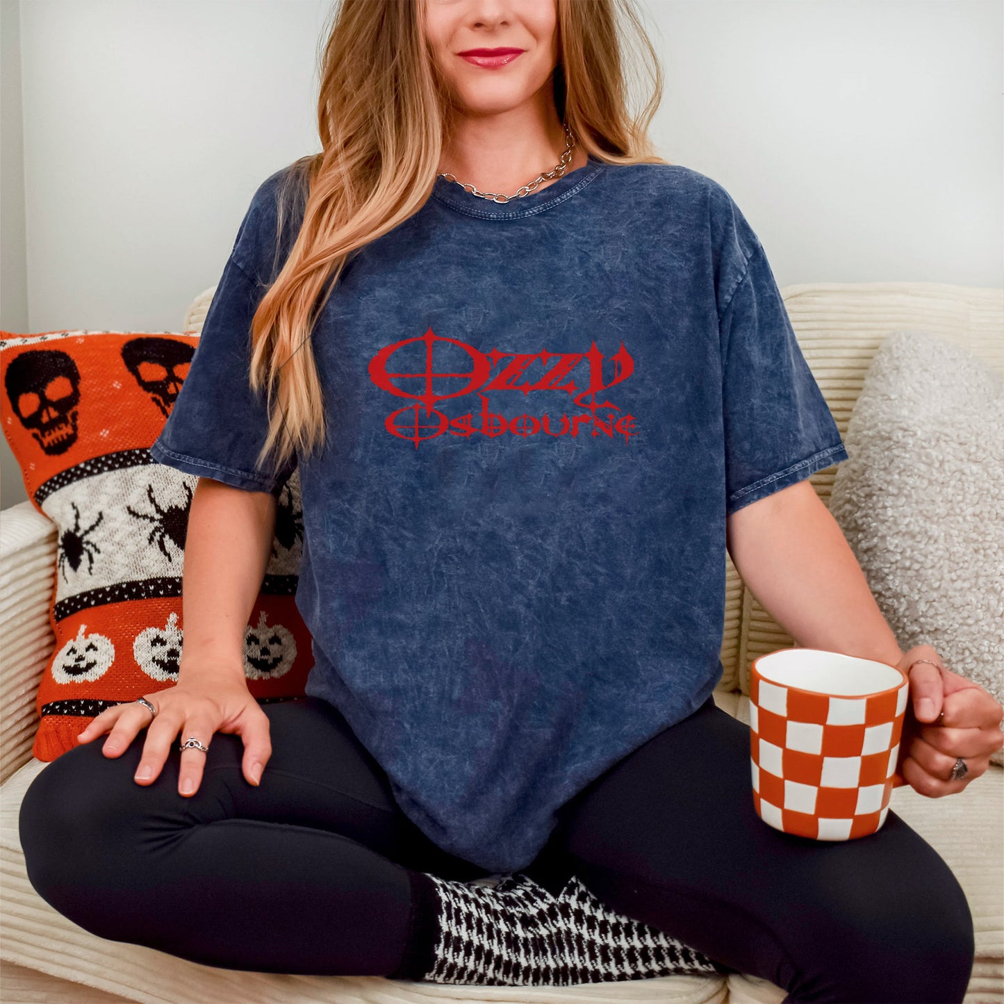 Ozzy Osbourne Two Sides Unisex Vintage Washed T-Shirt - Rock Legend Portrait Tribute