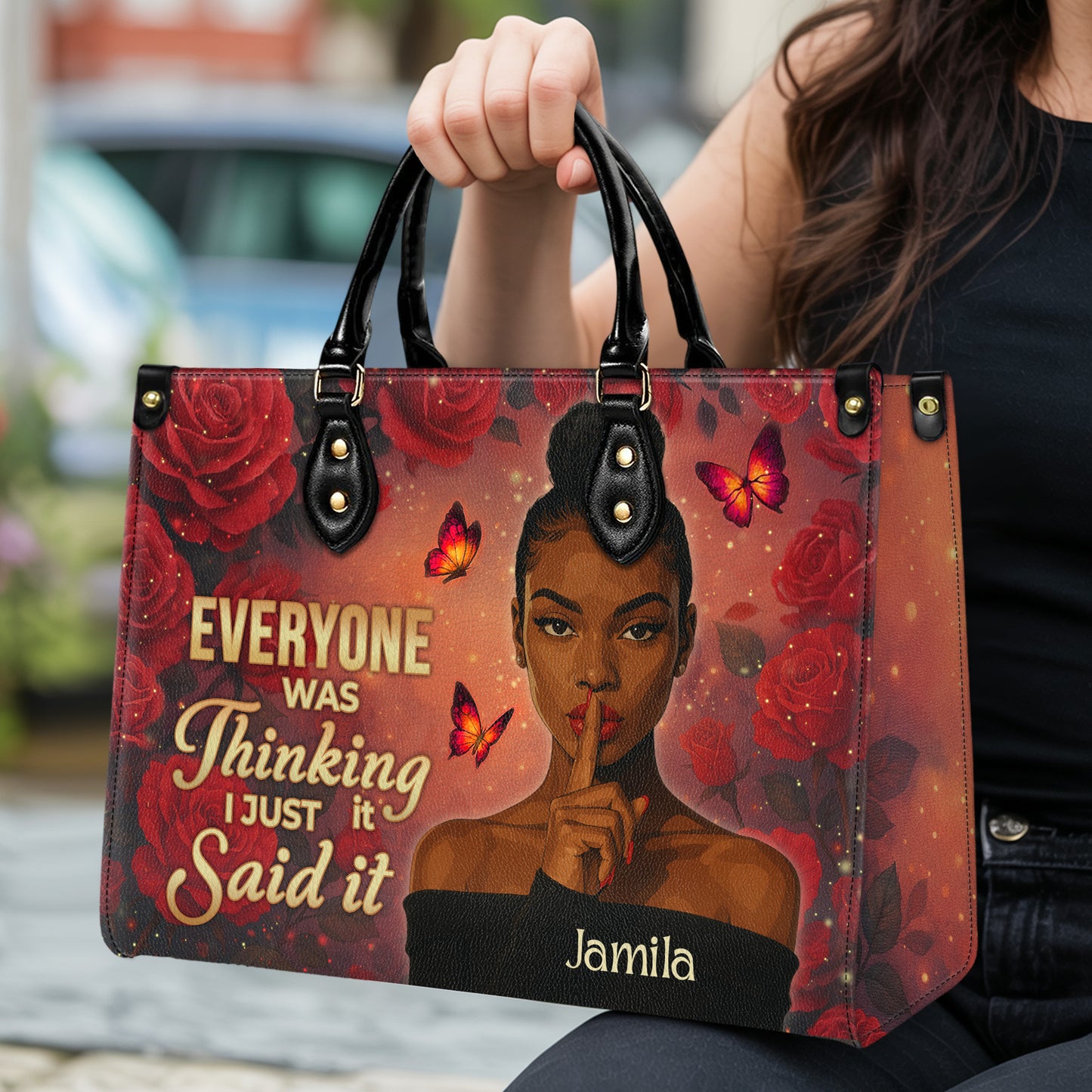 Everyone Was Thinking It I Just Said It Sassy Truth Teller Personalized Leather Handbag