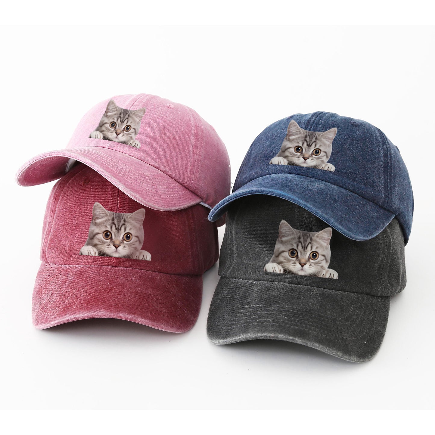 Peeking Cat Baseball Cap - Adorable Cat Lover Hat