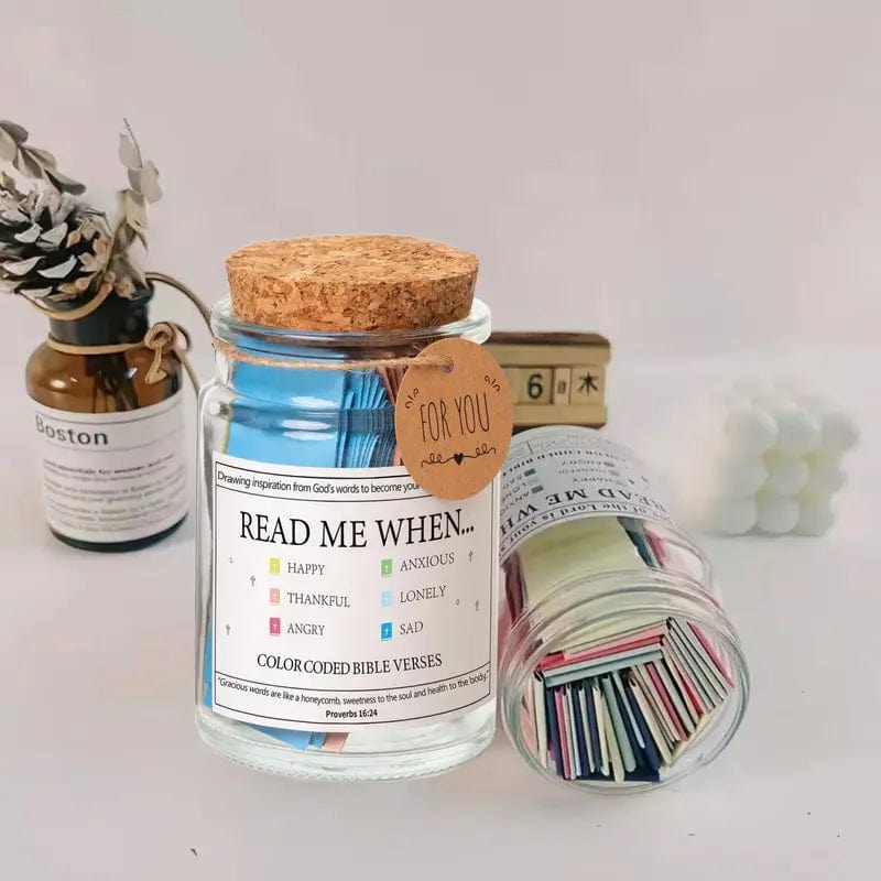 Bible Verse Jar Read Me When - Emotions & Feelings- Christian Gifts