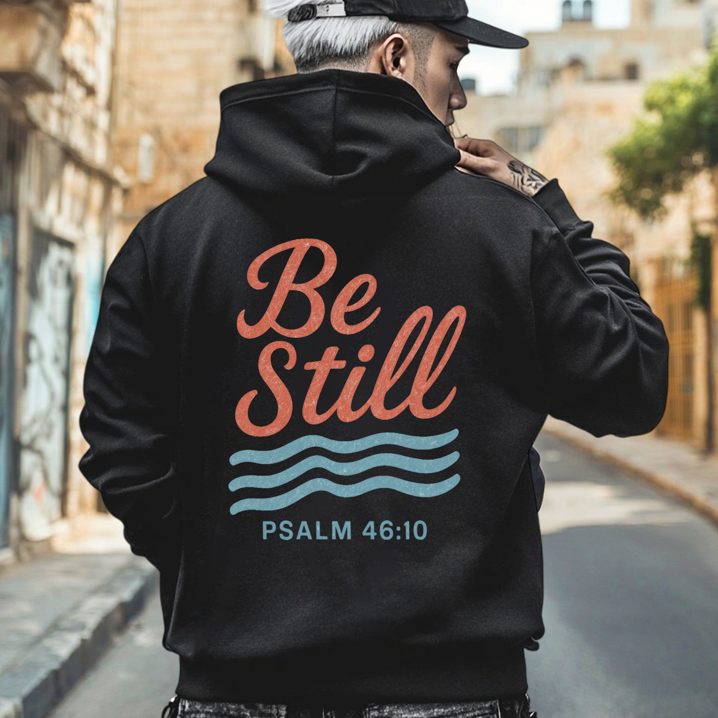 Be Still Psalm 46:10 T-Shirt Two Sides - Finding Peace in God's Presence