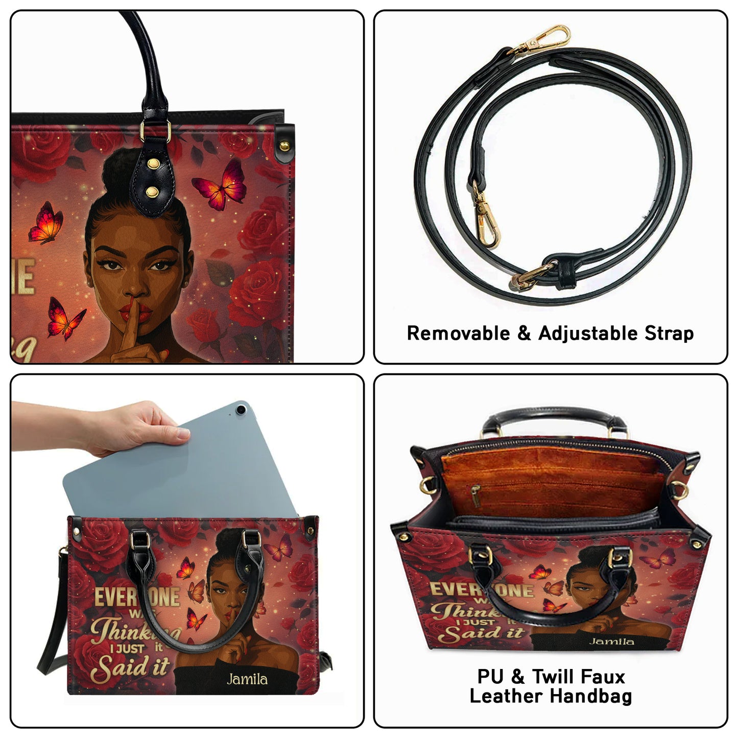 Everyone Was Thinking It I Just Said It Sassy Truth Teller Personalized Leather Handbag