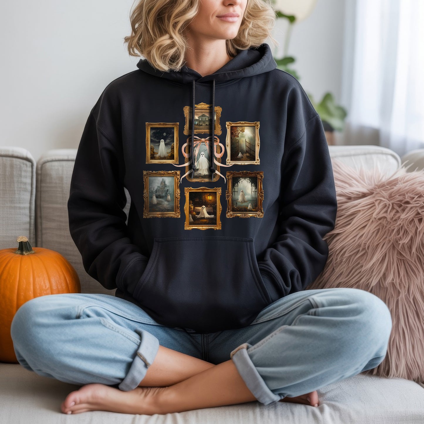 Vintage Ghost Gallery Museum Halloween T-Shirt Artistic Spooky Portrait Collection Aesthetic Tee