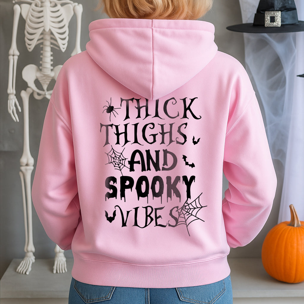 Thick Thighs And Spooky Vibes Halloween T-Shirt Body Positive Confidence Halloween Tee