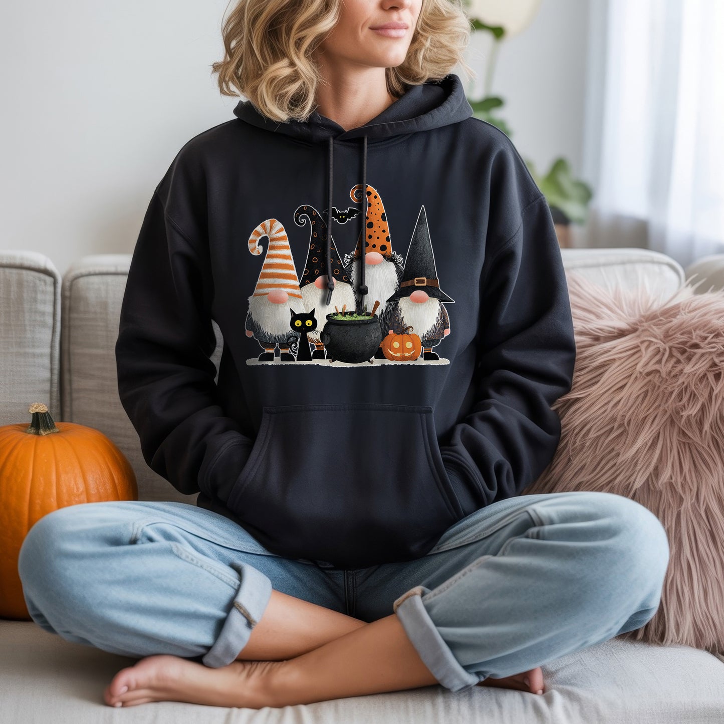 Halloween Gnomes Witch Hats Cute Spooky T-Shirt Adorable Fall Autumn Gnome Squad Tee