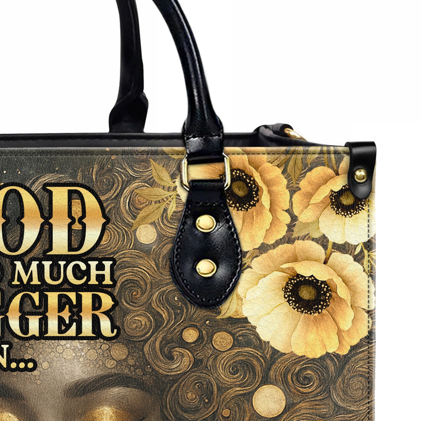 God Is So Much Bigger Than Your Fears Faith Over Everything Personalized Leather Handbag