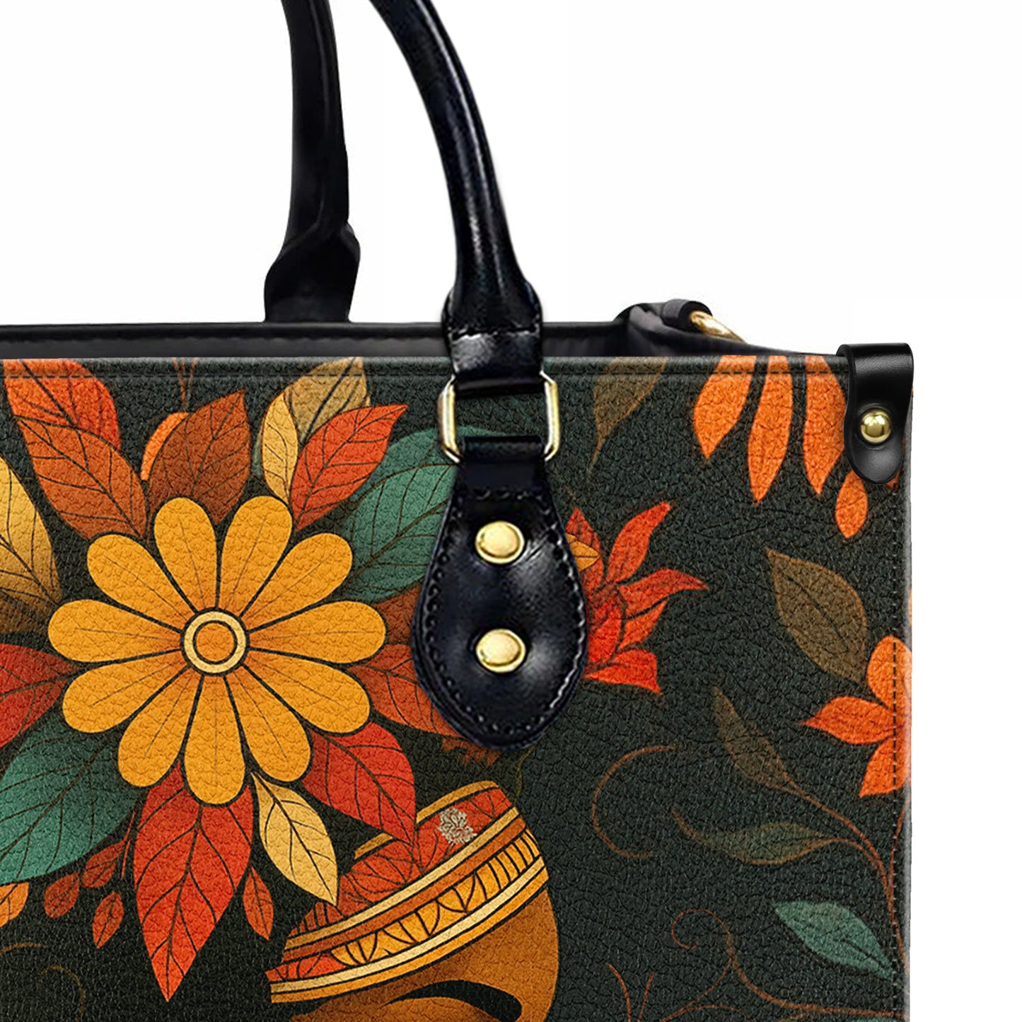 I Am Black Queen African Heritage Personalized Leather Handbag