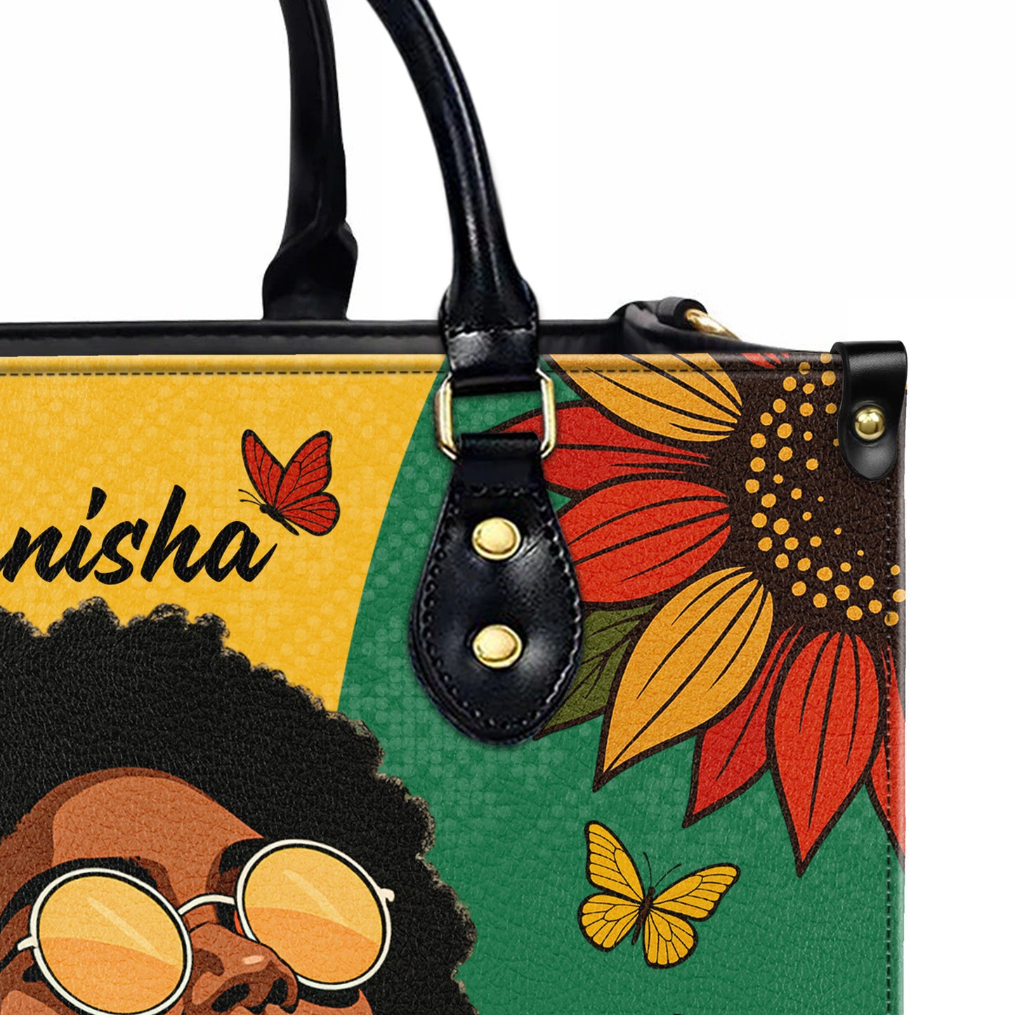 Don't Look Back You're Not Going That Way Personalized Leather Handbag