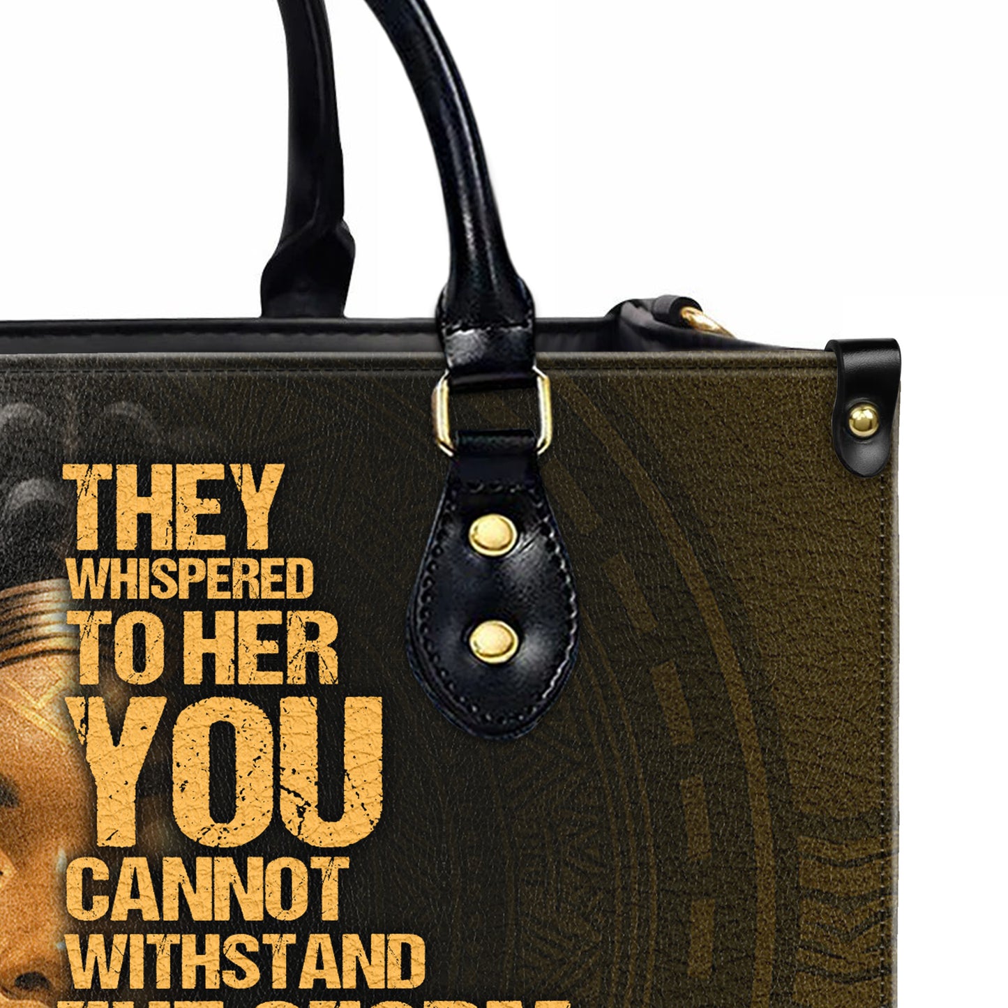 I Am The Storm Warrior Queen Personalized Leather Handbag Empowering African American Women