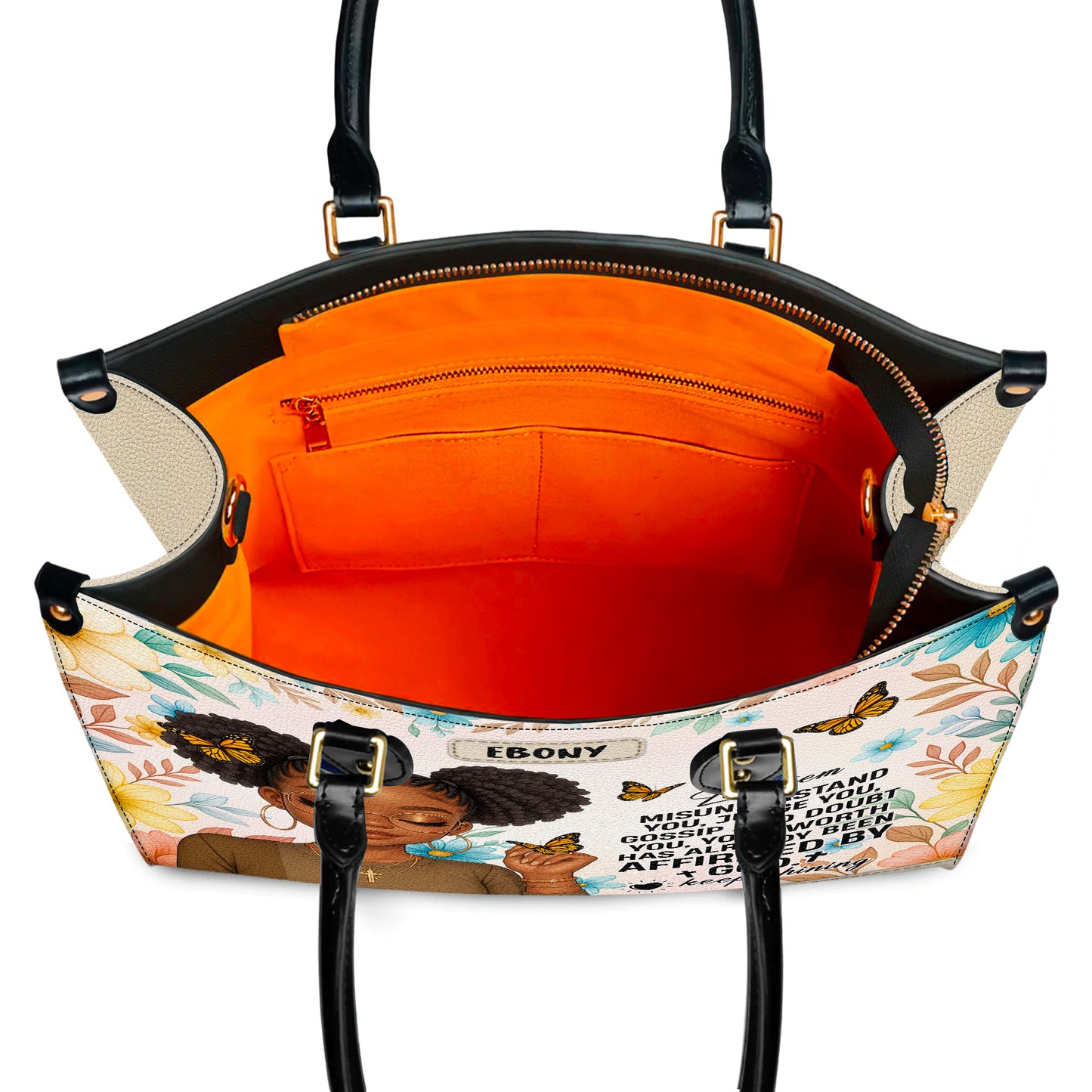 Let Them Misunderstand You Affirmed By God Personalized Leather Handbag
