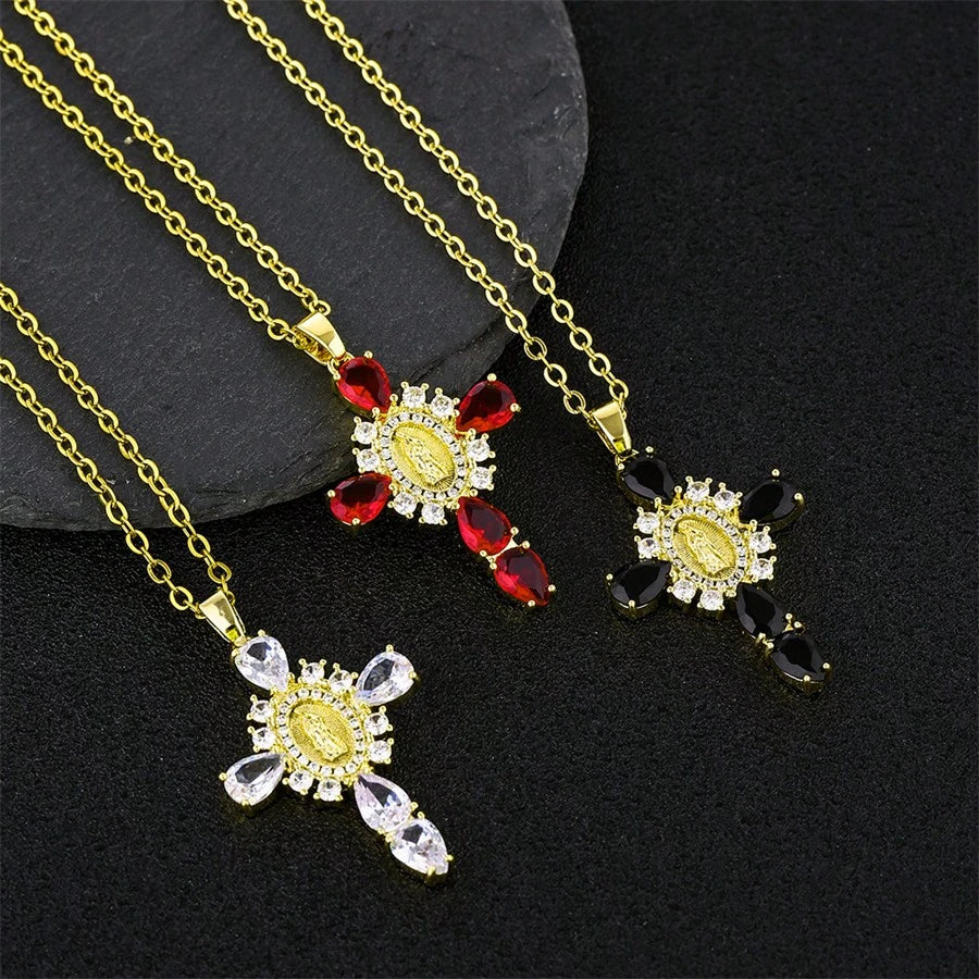 Rainbow Faith Cross Necklace