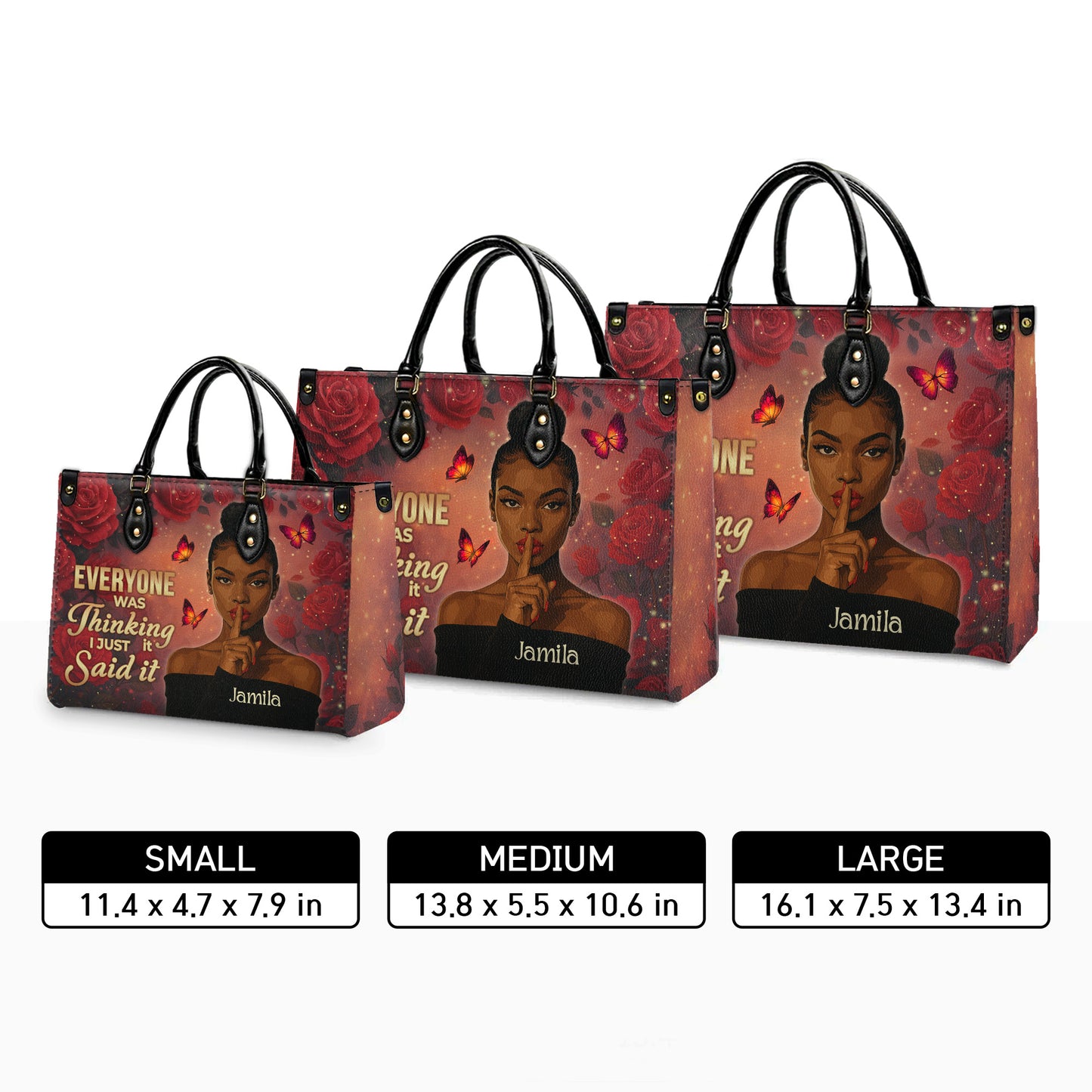 Everyone Was Thinking It I Just Said It Sassy Truth Teller Personalized Leather Handbag