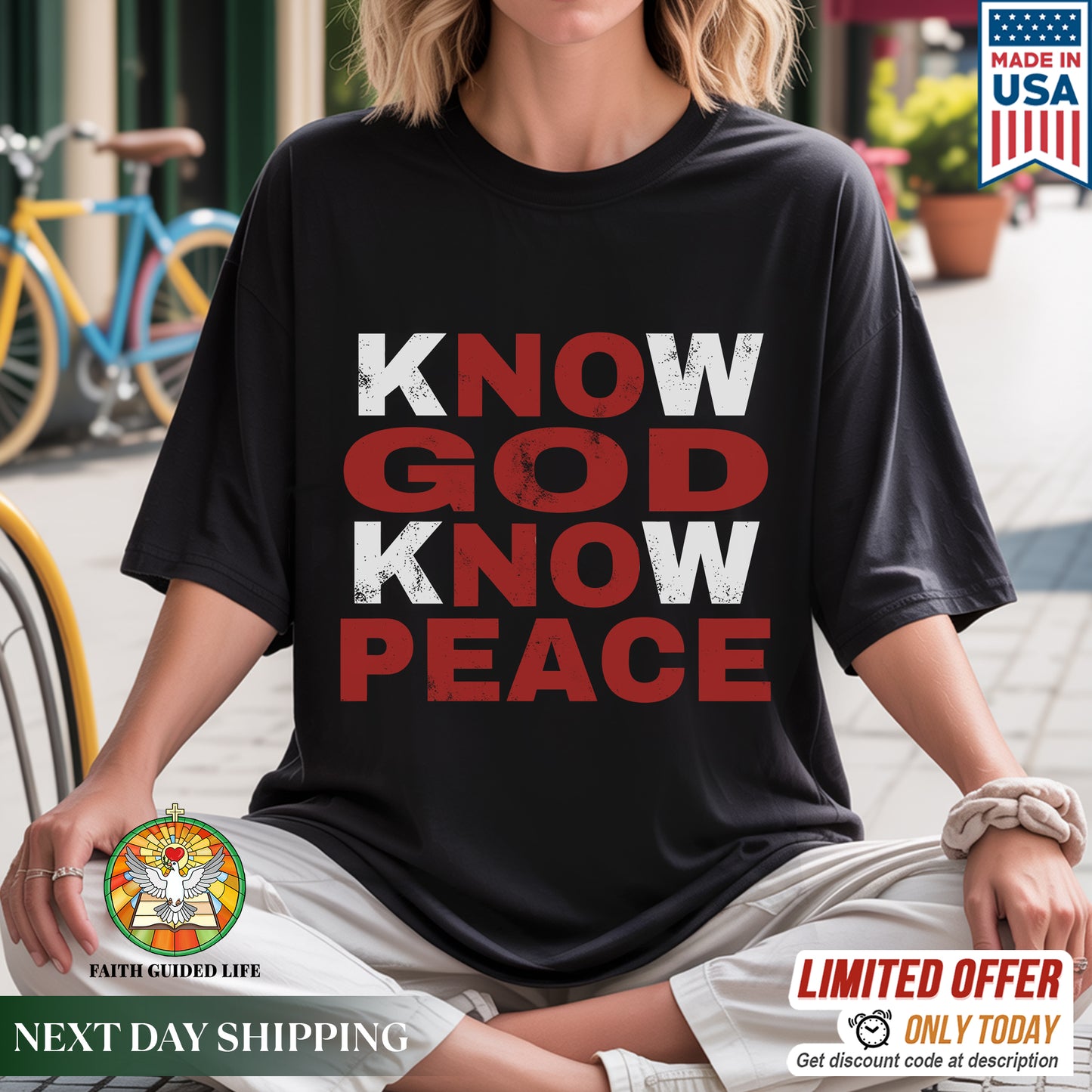 Know God Know Peace T-Shirt - Spiritual Wisdom Declaration