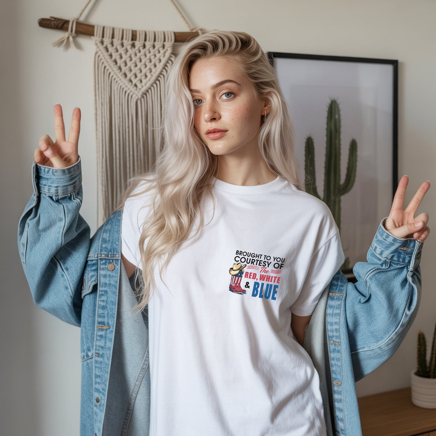 "We'll Put A Boot In Your Ass - It's The American Way" Unisex Patriotic T-Shirt Two Sides | Red White Blue American Pride Tee | Faith Guided Life Apparel
