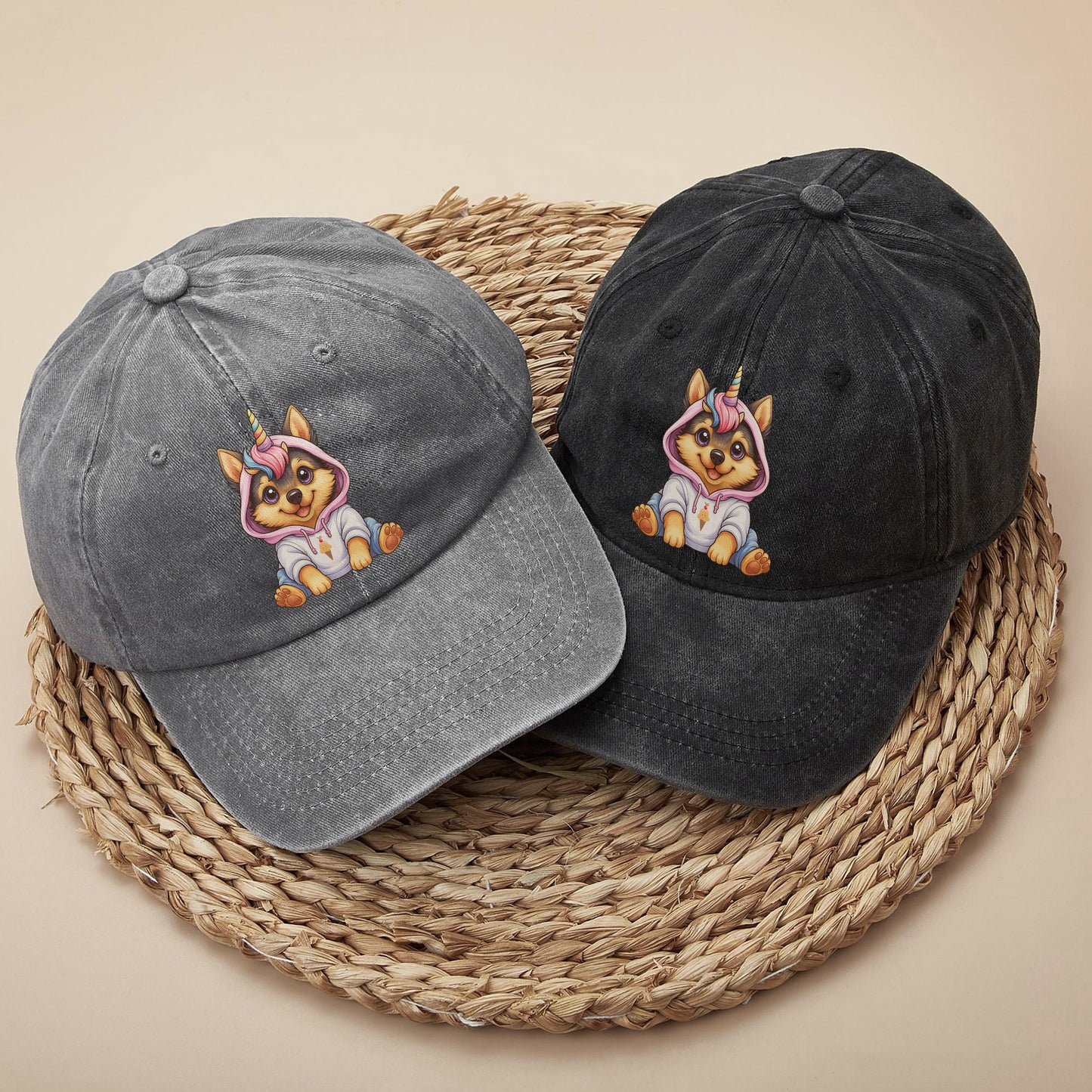 Unicorn Dog Baseball Cap - Magical Pet Lover Hat