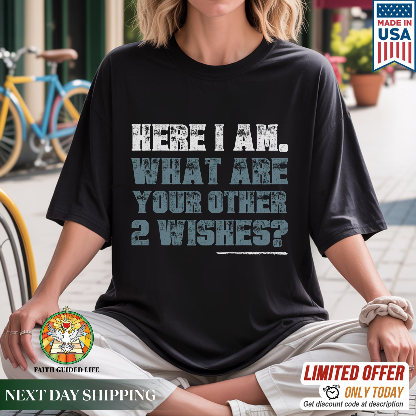 Here I Am What Are Your Other 2 Wishes T-Shirt - Confident Humor Declaration
