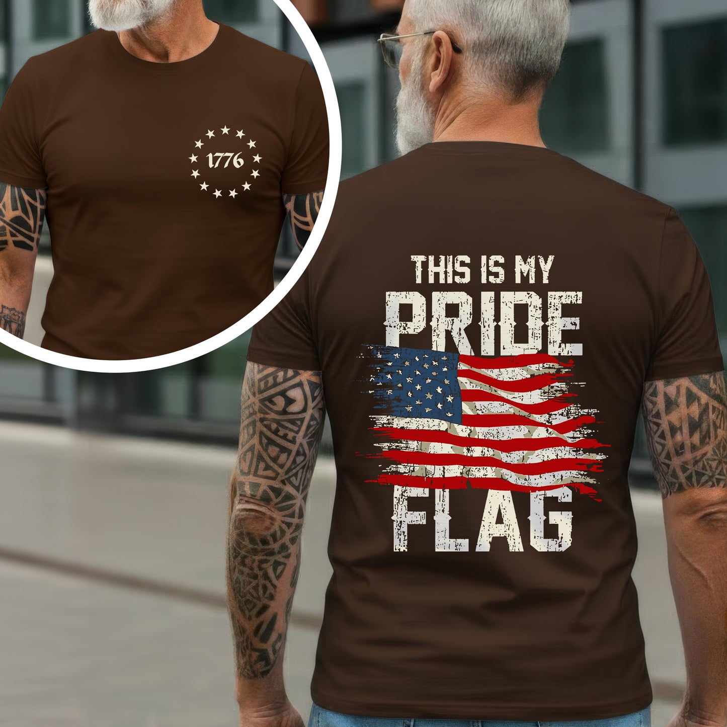 This Is My Pride Flag – 1776 Patriotic T-Shirt Two Sides