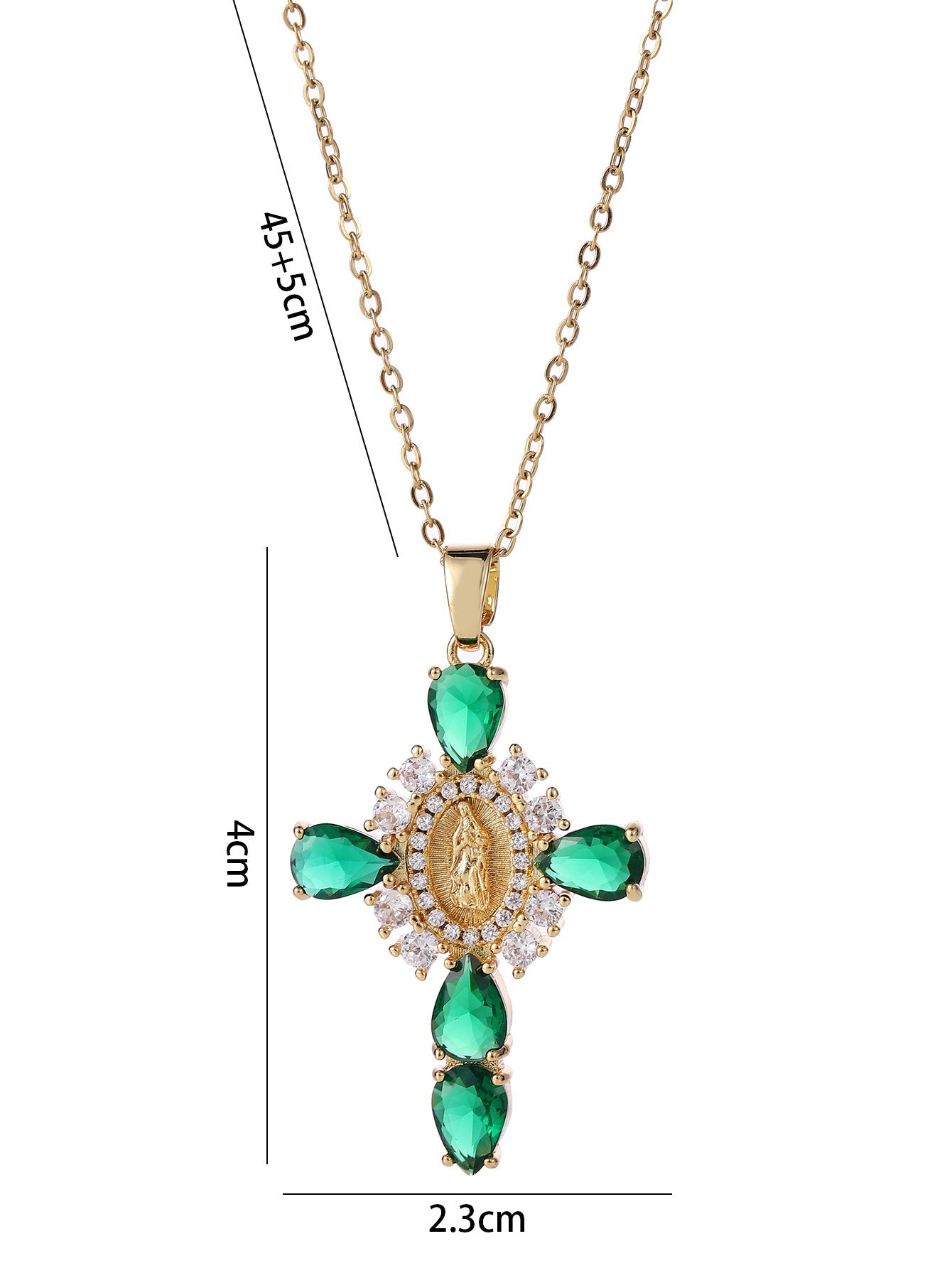 Rainbow Faith Cross Necklace