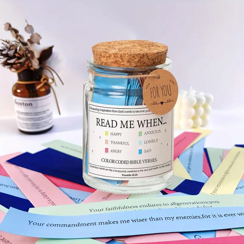Bible Verse Jar Read Me When - Emotions & Feelings- Christian Gifts
