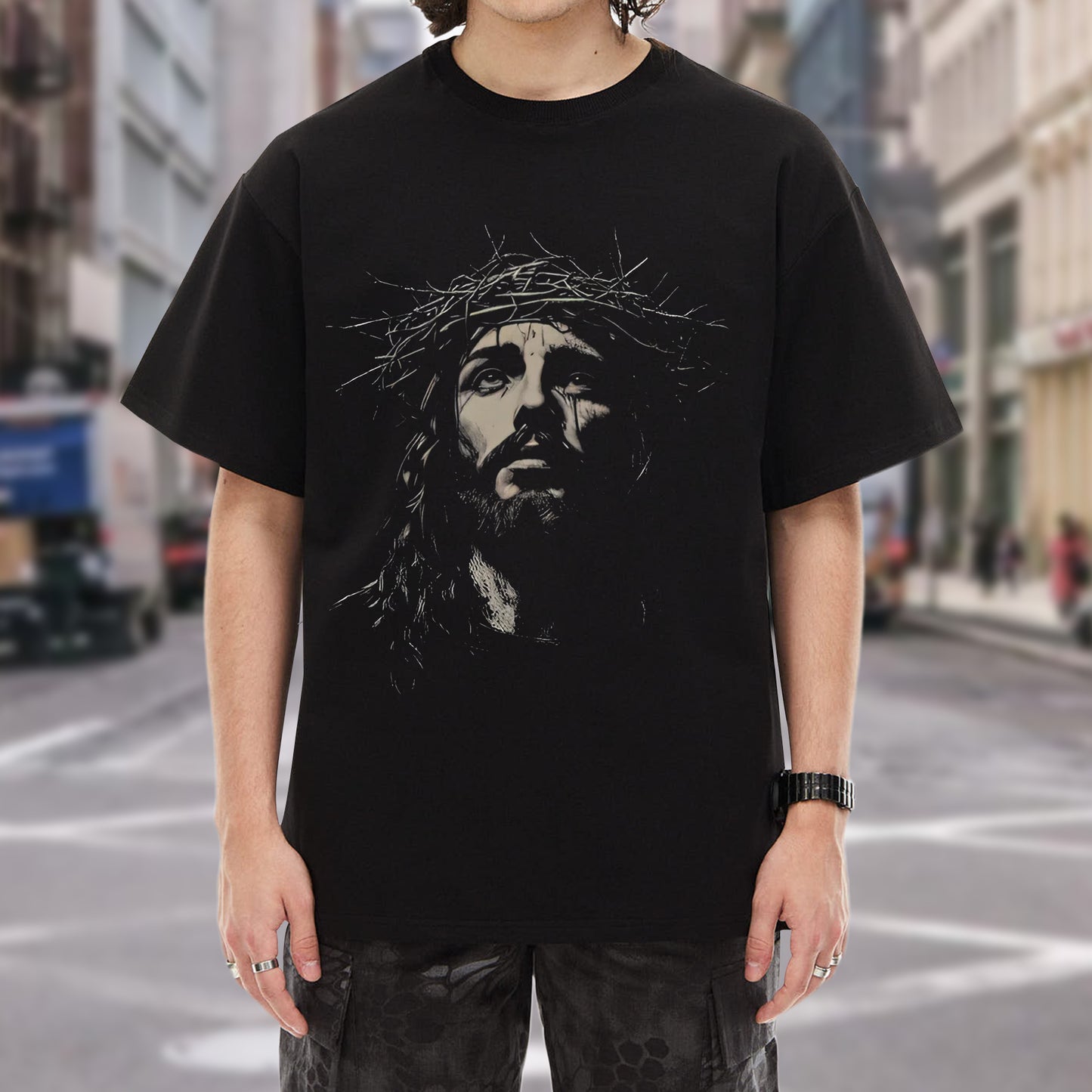 "Jesus Crown of Thorn" Unisex Style Christian T-Shirt | Matthew 27:29 Sacrifice Declaration Tee | Faith Guided Life Apparel
