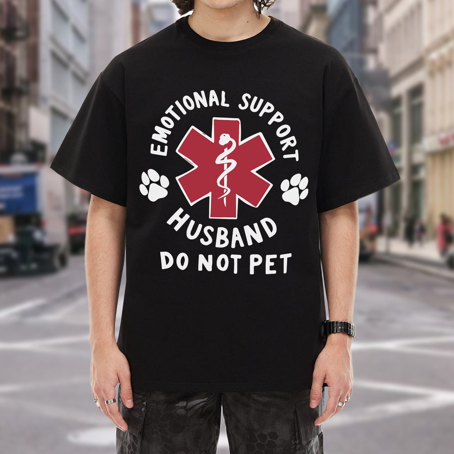 Emotional Support Husband T-Shirt - Do Not Pet