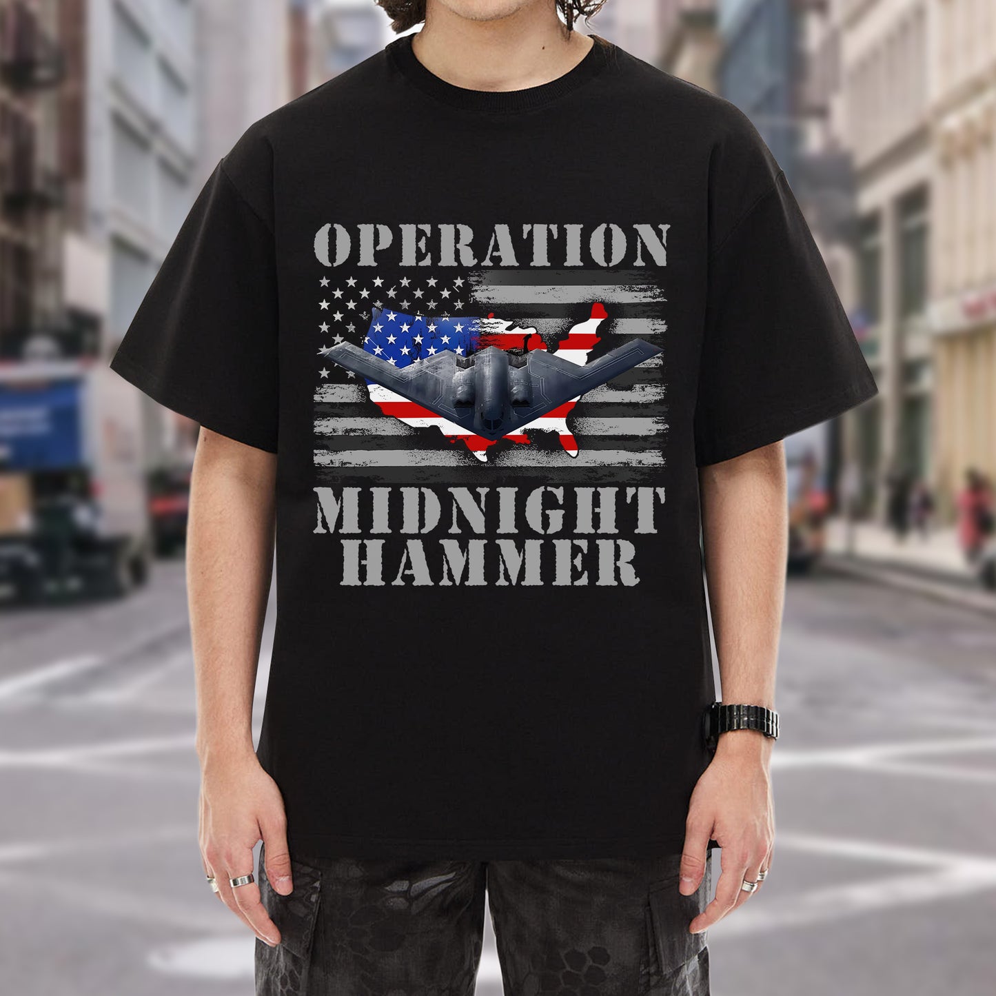 Operation Midnight Hammer Patriotic Christian T-Shirt | God Bless America Military Tribute