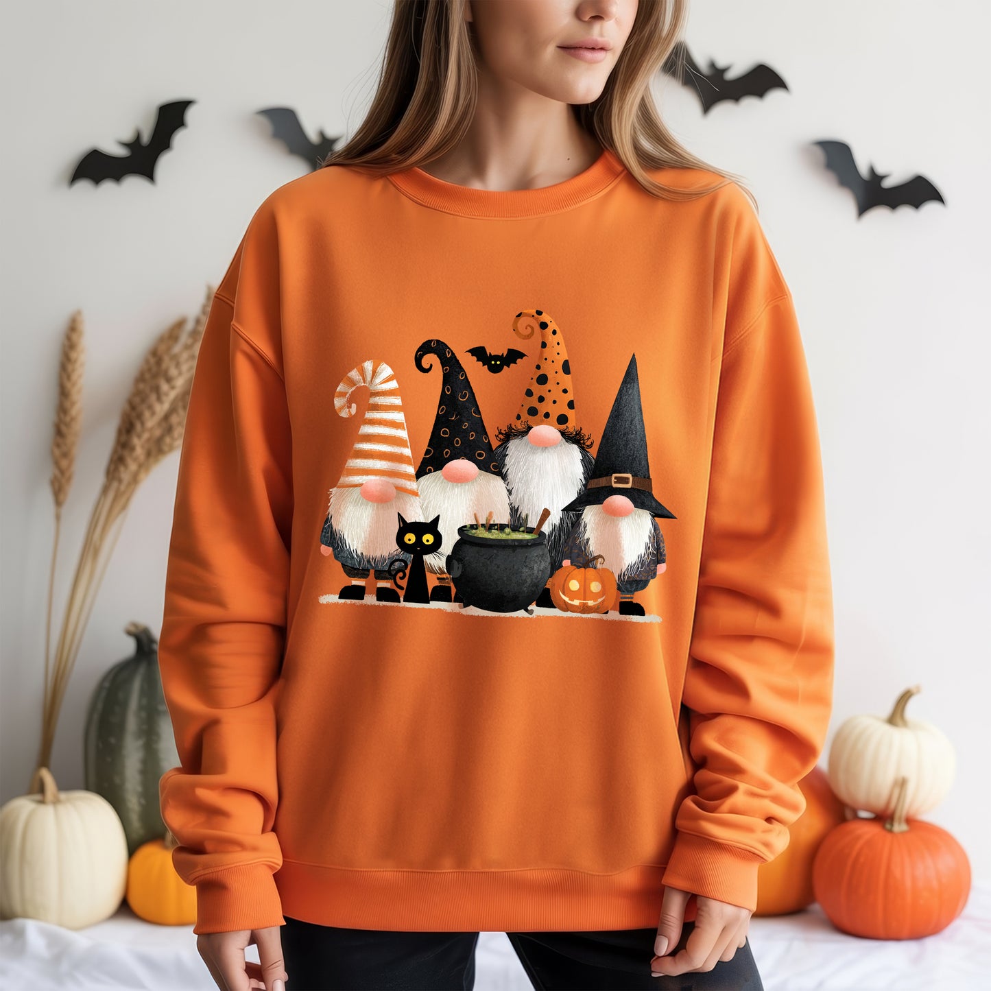 Halloween Gnomes Witch Hats Cute Spooky T-Shirt Adorable Fall Autumn Gnome Squad Tee