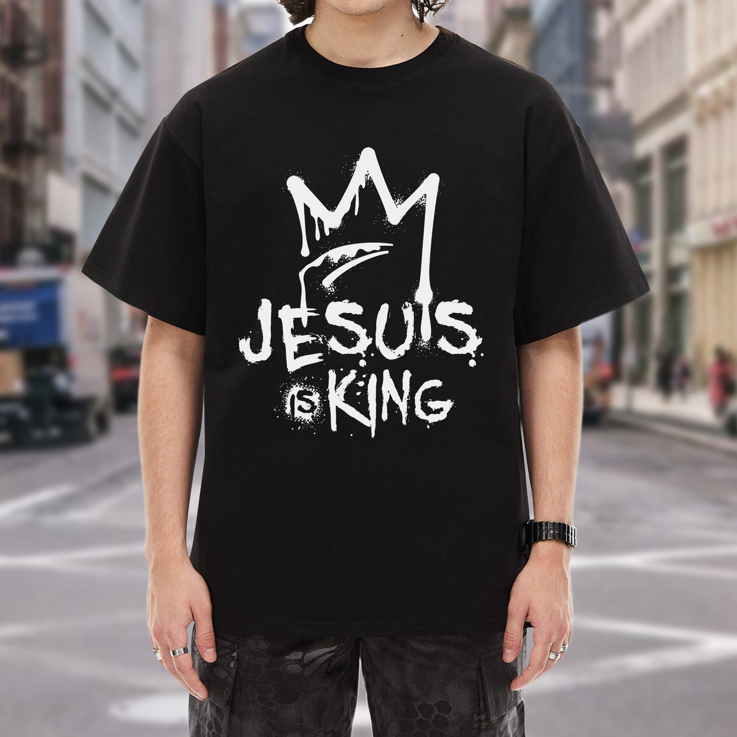 Jesus Is King – Bold Christian Streetwear with Crown Graphic