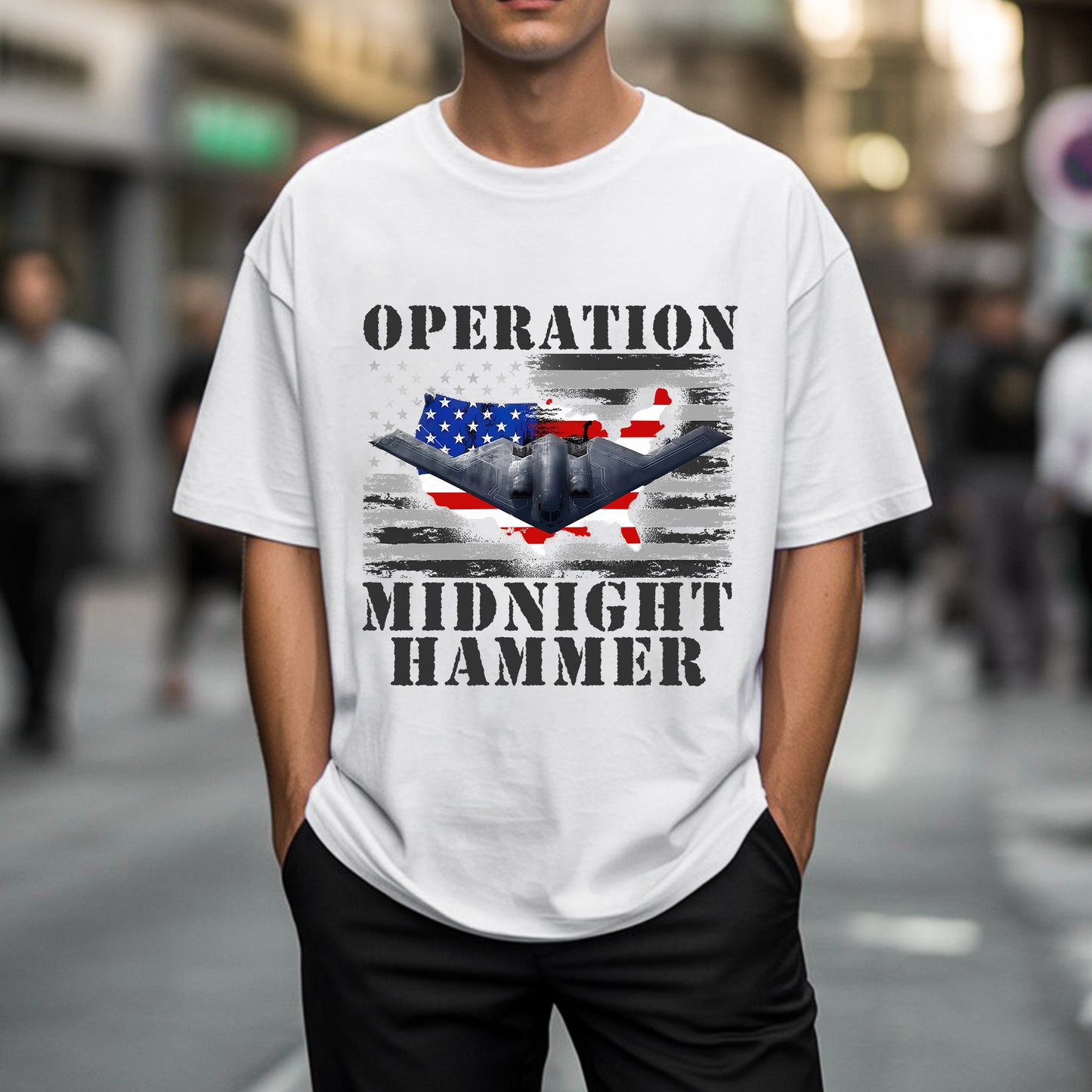 Operation Midnight Hammer Patriotic Christian T-Shirt | God Bless America Military Tribute