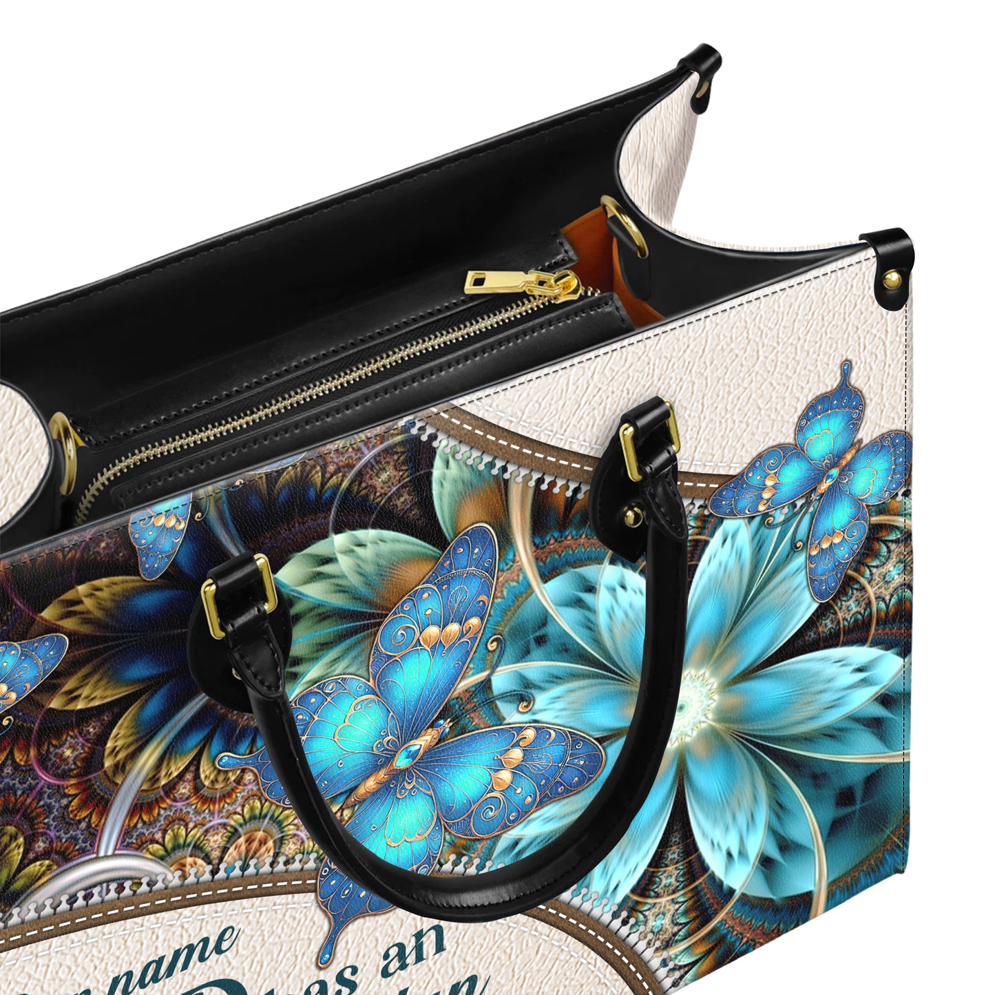 God Has An Amazing Plan For Your Life Personalized Faith Butterfly Leather Handbag Christian Women