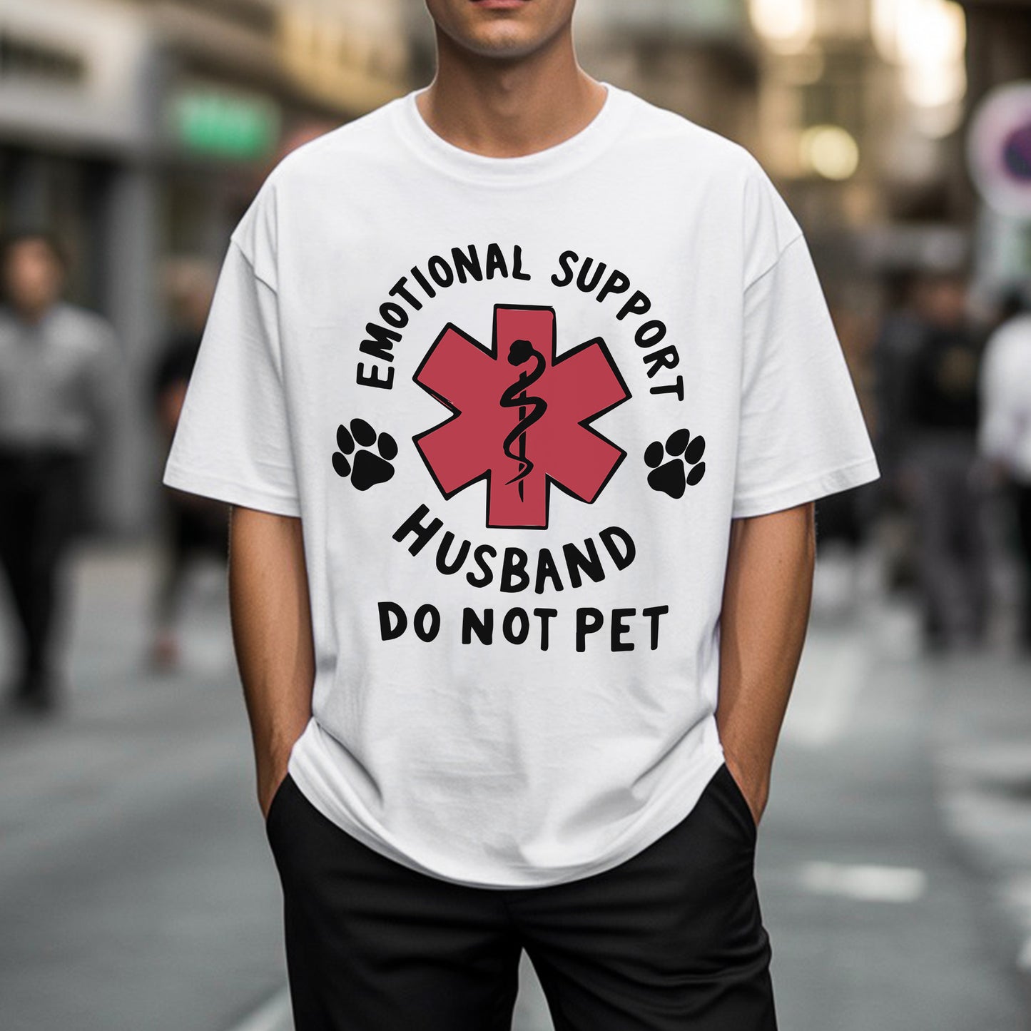 Emotional Support Husband T-Shirt - Do Not Pet