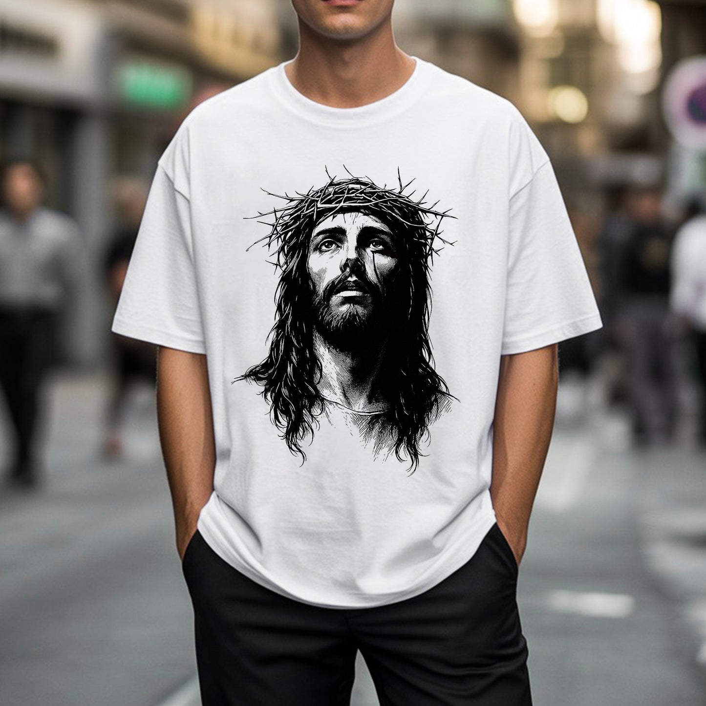 "Jesus Crown of Thorn" Unisex Style Christian T-Shirt | Matthew 27:29 Sacrifice Declaration Tee | Faith Guided Life Apparel