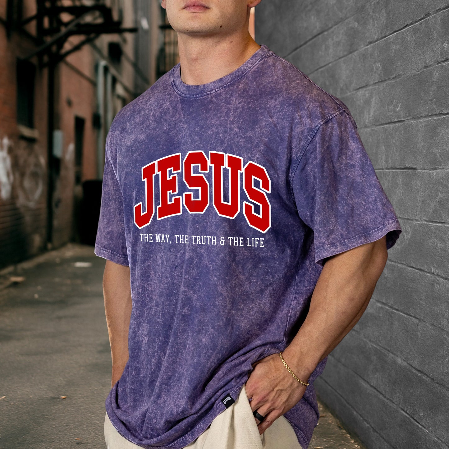 Jesus The Way The Truth & The Life Unisex Vintage Washed T-Shirt - Christian Faith Declaration
