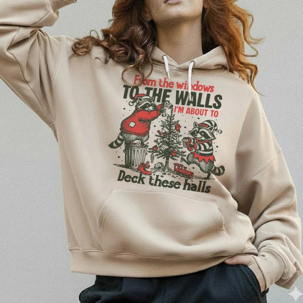 Deck These Halls Cozy Fox Edition - Old Christmas Days - Unisex Tshirt / Hoodie / Sweatshirt - Faith Guided Life