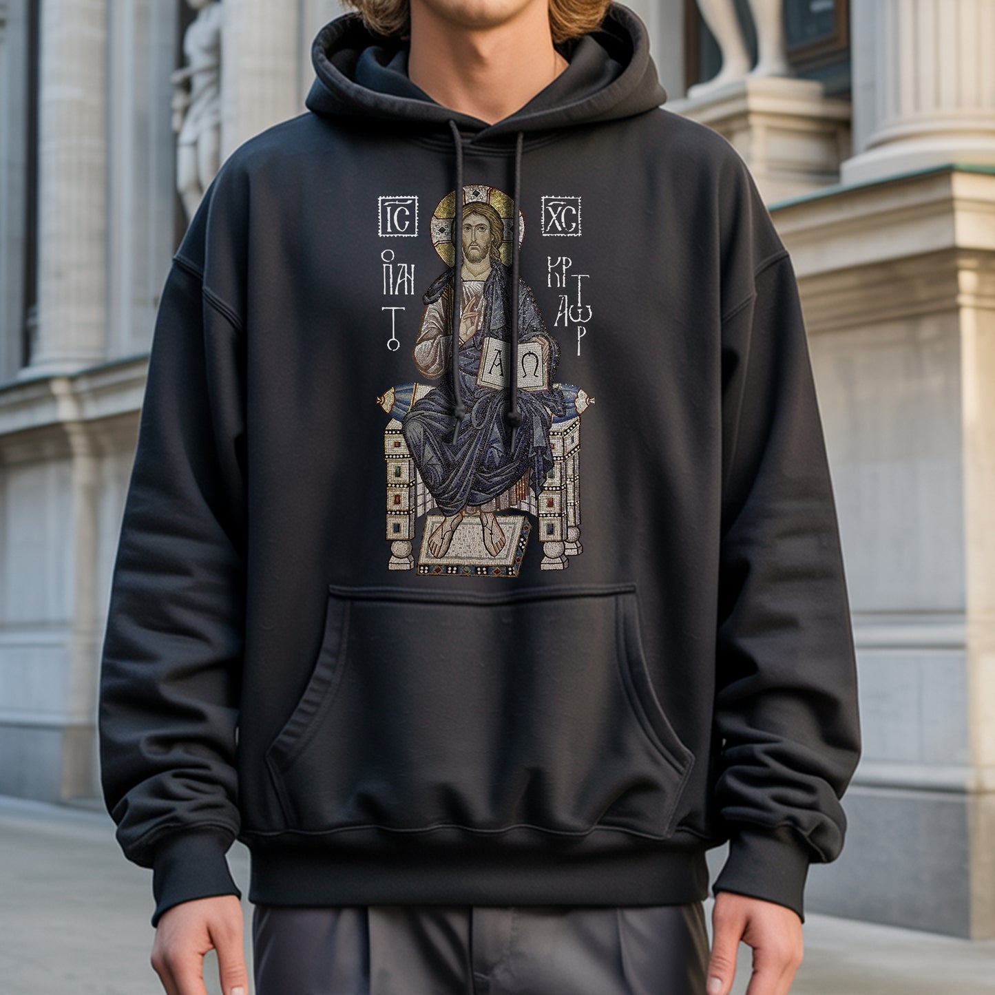Byzantine Orthodox Jesus Christ Pantocrator T-Shirt - IC XC NIKA Traditional Icon