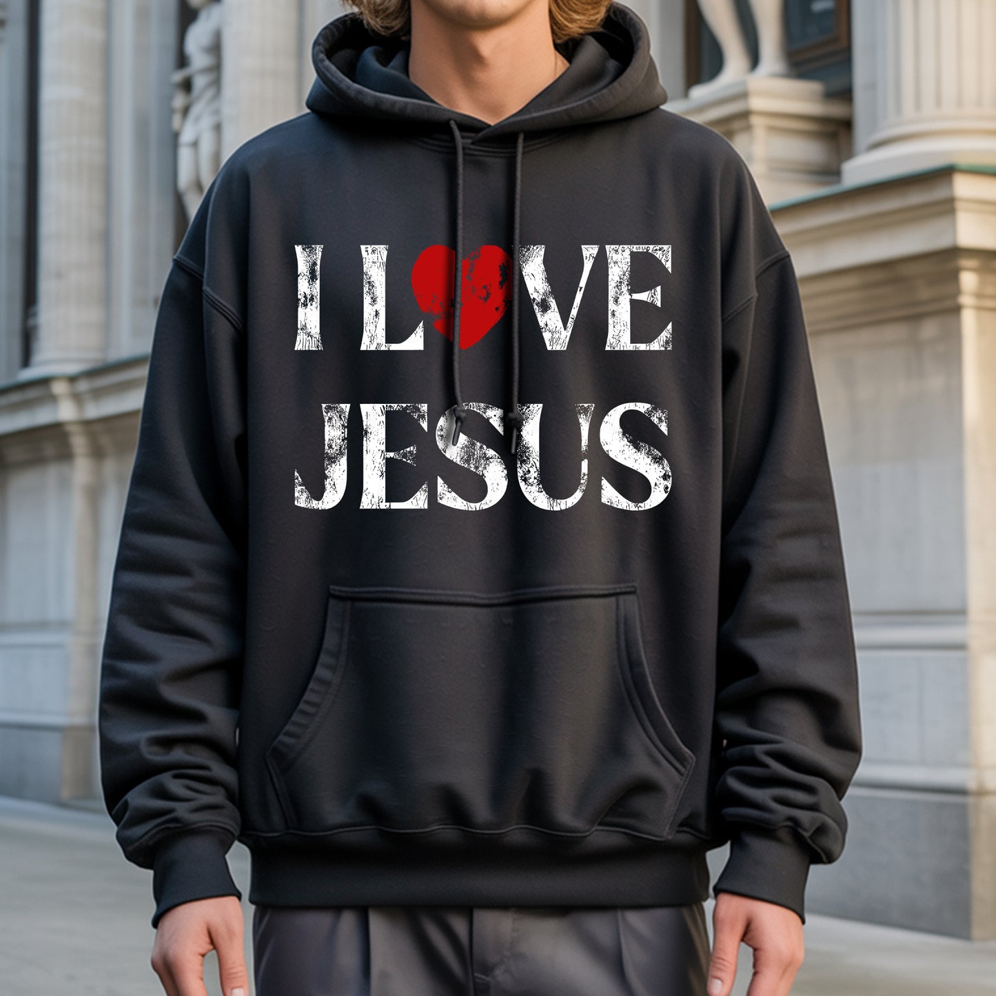 "I Love Jesus" Unisex Distressed Christian T-Shirt | John 3:16 Love Declaration Tee | Faith Guided Life Apparel