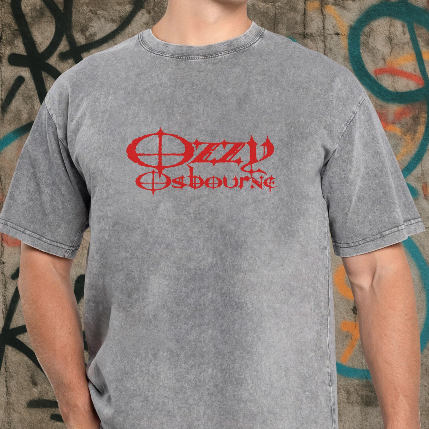 Ozzy Osbourne Two Sides Unisex Vintage Washed T-Shirt - Rock Legend Portrait Tribute