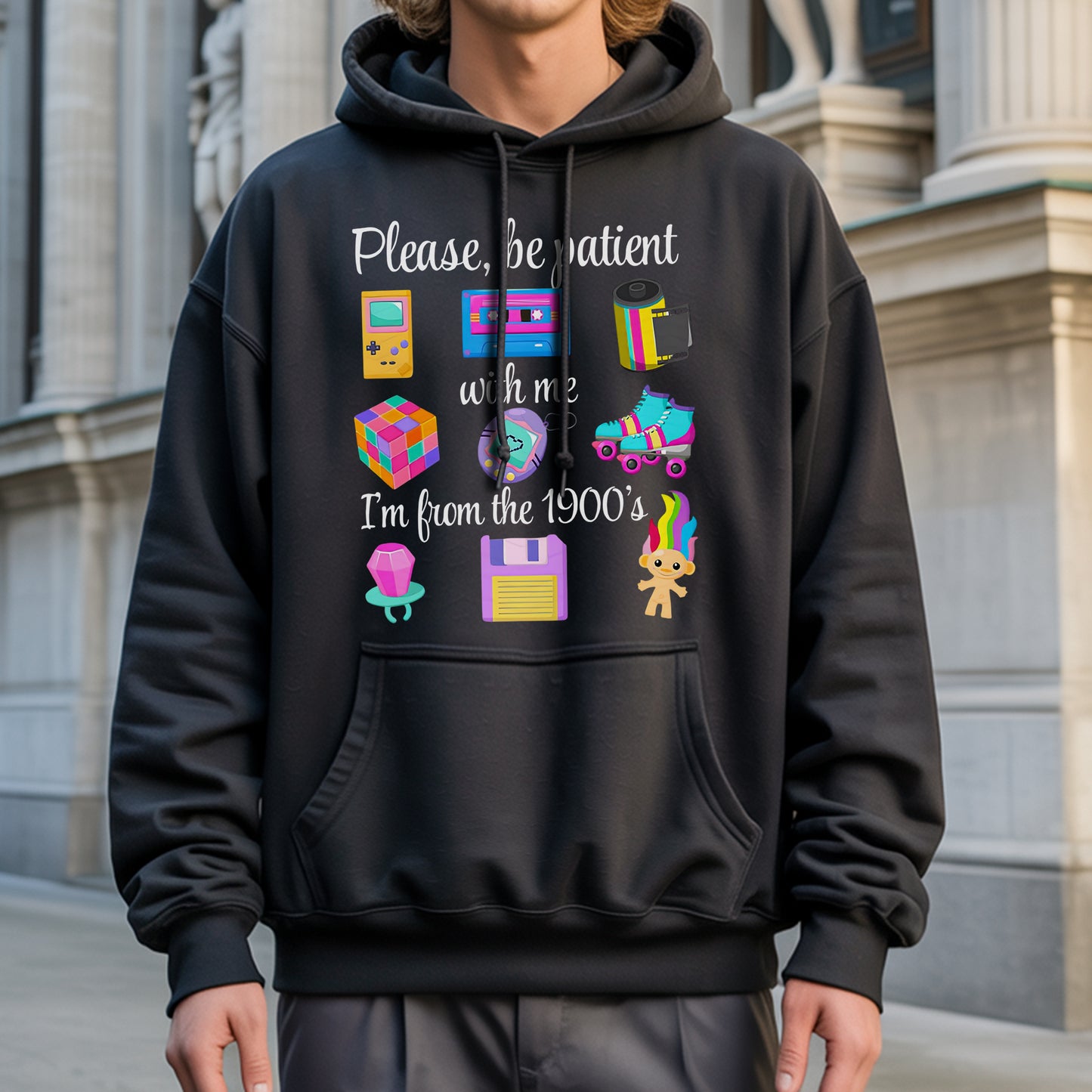 Please Be Patient With Me I'm From The 1900's Retro Nostalgia T-Shirt Millennial Gen X Vintage Tee