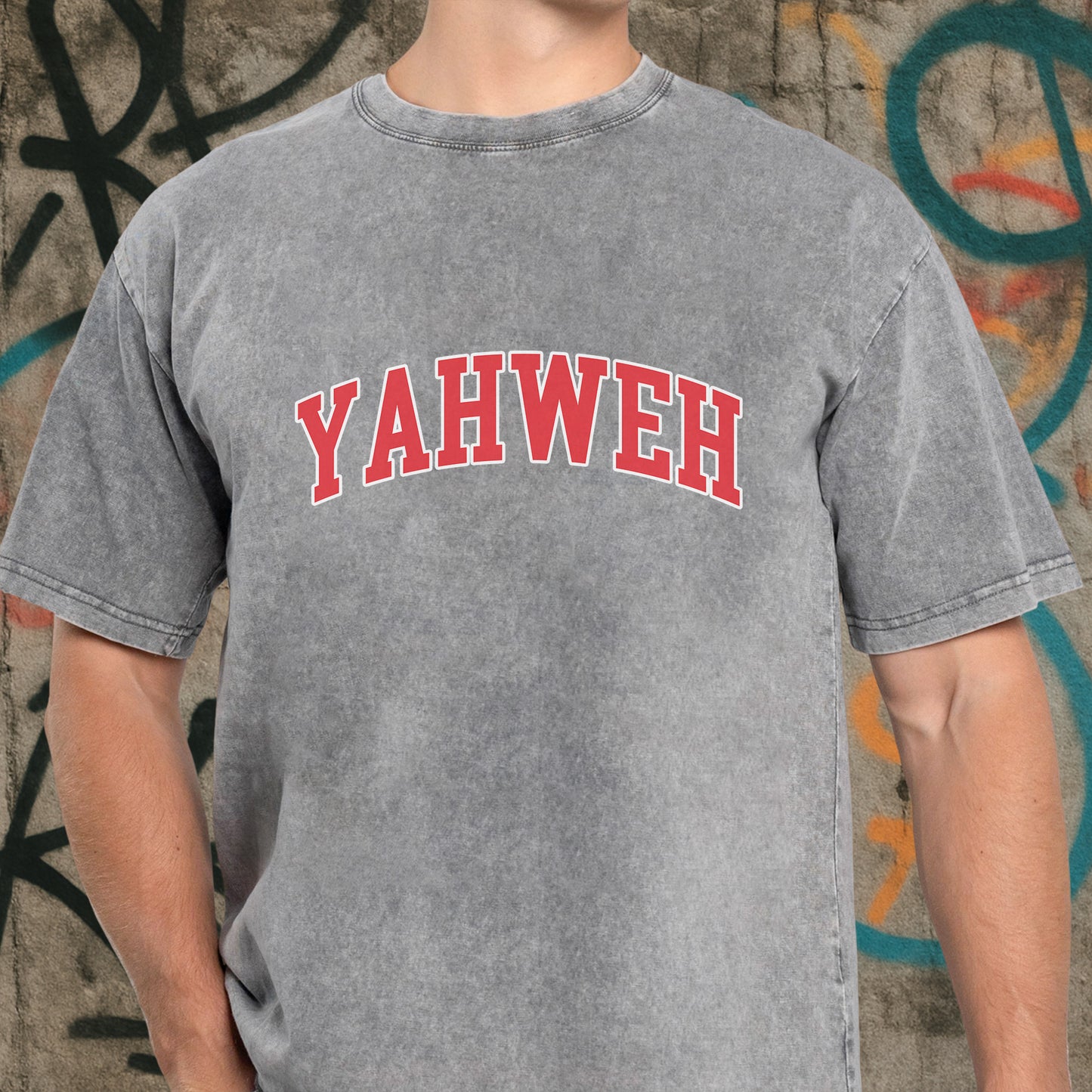 Yahweh Psalm 23 Two Sides Unisex Vintage Washed T-Shirt - The Lord My Shepherd Declaration
