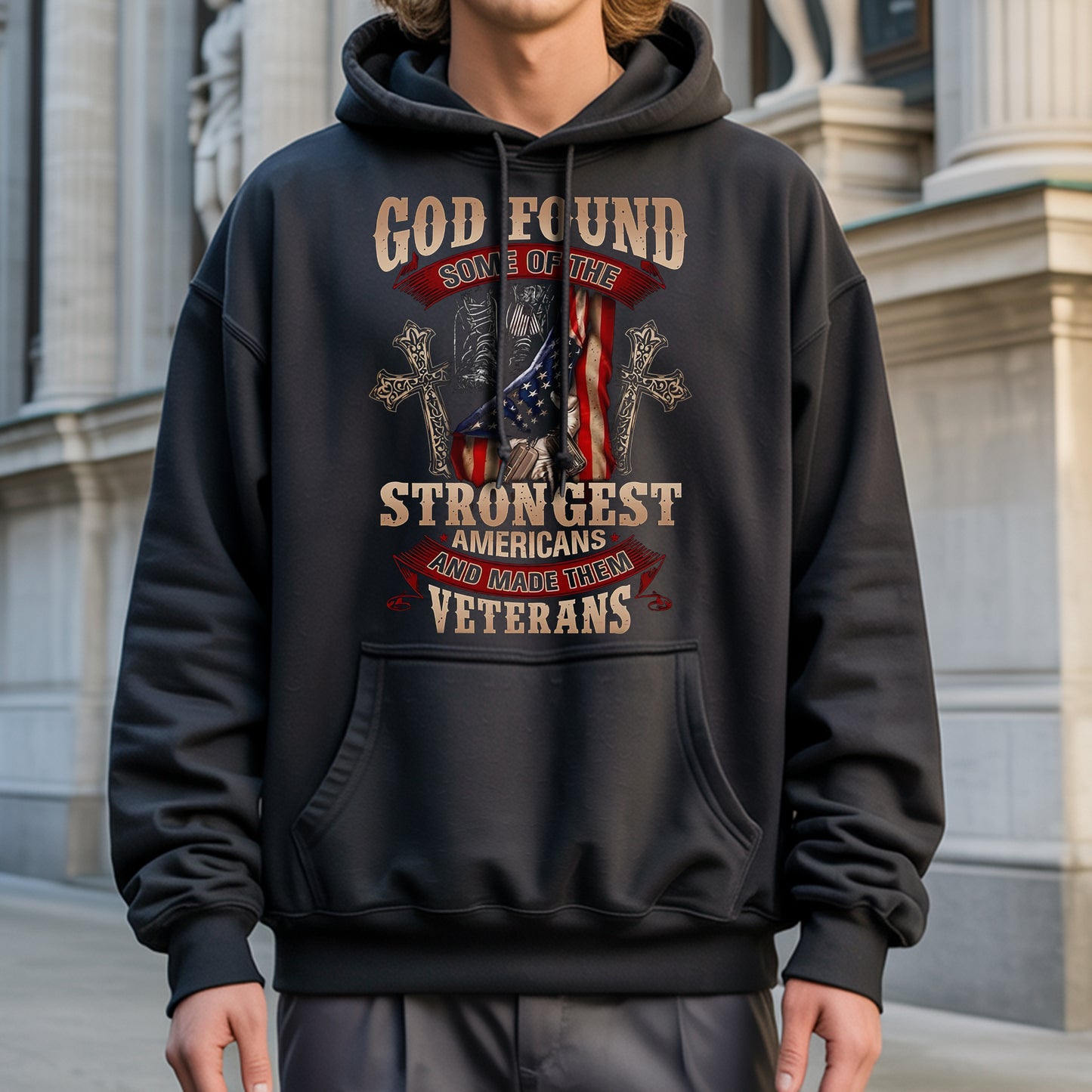 God Found Some of the Strongest Americans Veteran T-Shirt