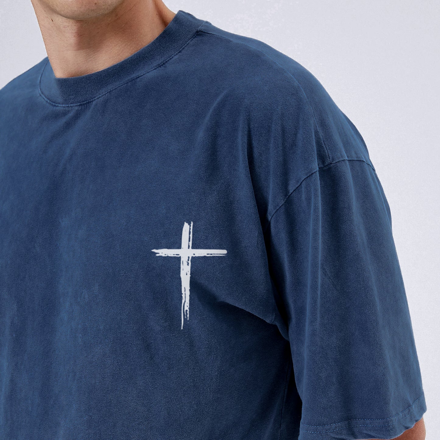 "Jesus The Ultimate Deadlifter" Unisex Vintage Washed Christian T-Shirt Two Sides | Matthew 11:28 Burden Bearer Tee | Faith Guided Life Apparel
