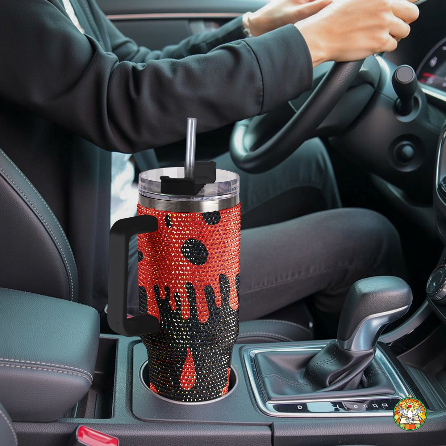 "Bitch" Dripping Bling Diamond Tumbler 40oz - Sparkling Bold Statement Rhinestone Cup