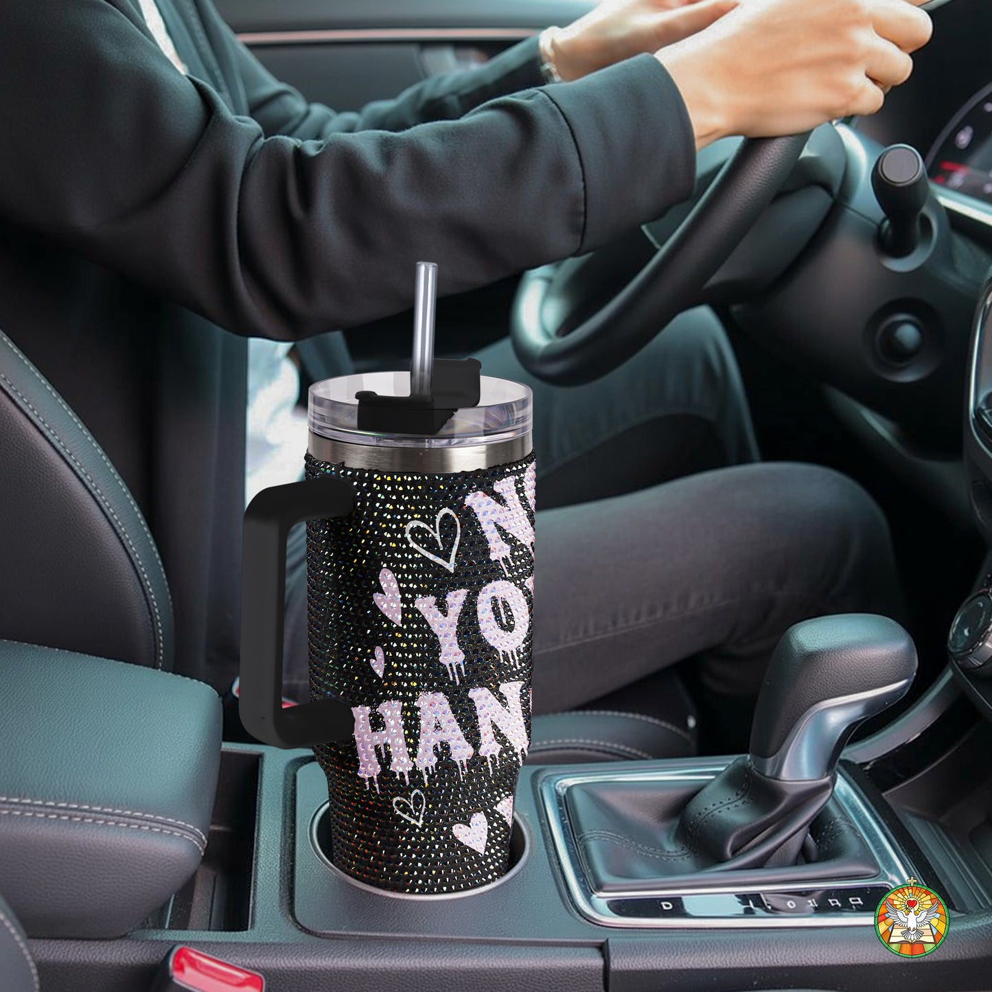 "No You Hang Up" Bling Diamond Tumbler 40oz - Sparkling Love Rhinestone Cup