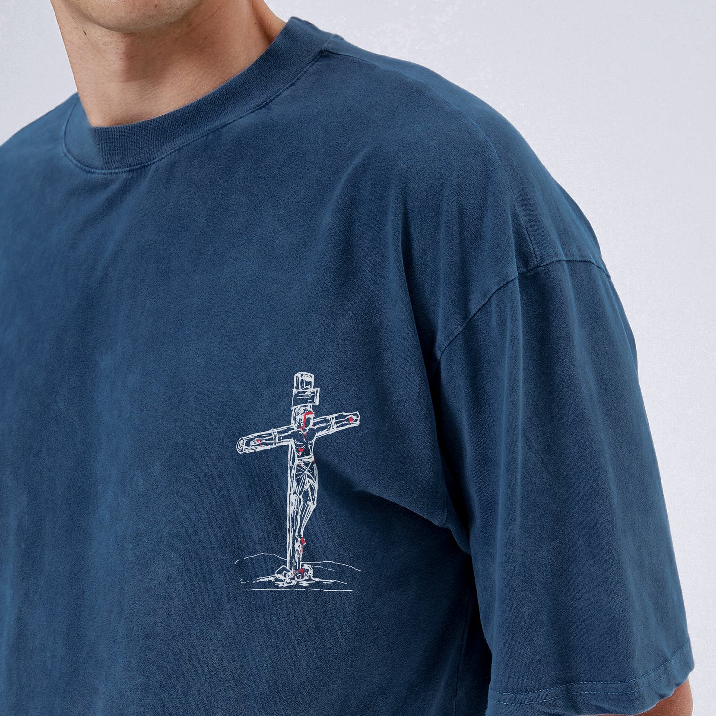 He Hung On Why Can't You?" Unisex 100% Cotton Vintage Washed Christian T-Shirt Two Sides | Jesus Crucifixion Faith Apparel