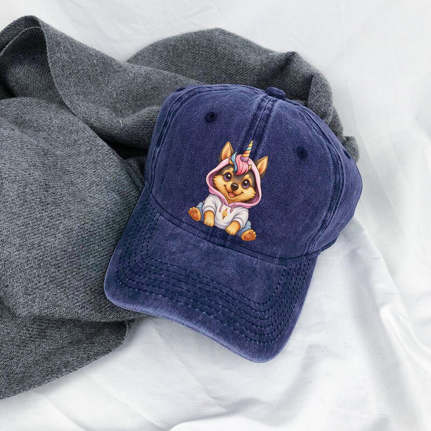 Unicorn Dog Baseball Cap - Magical Pet Lover Hat