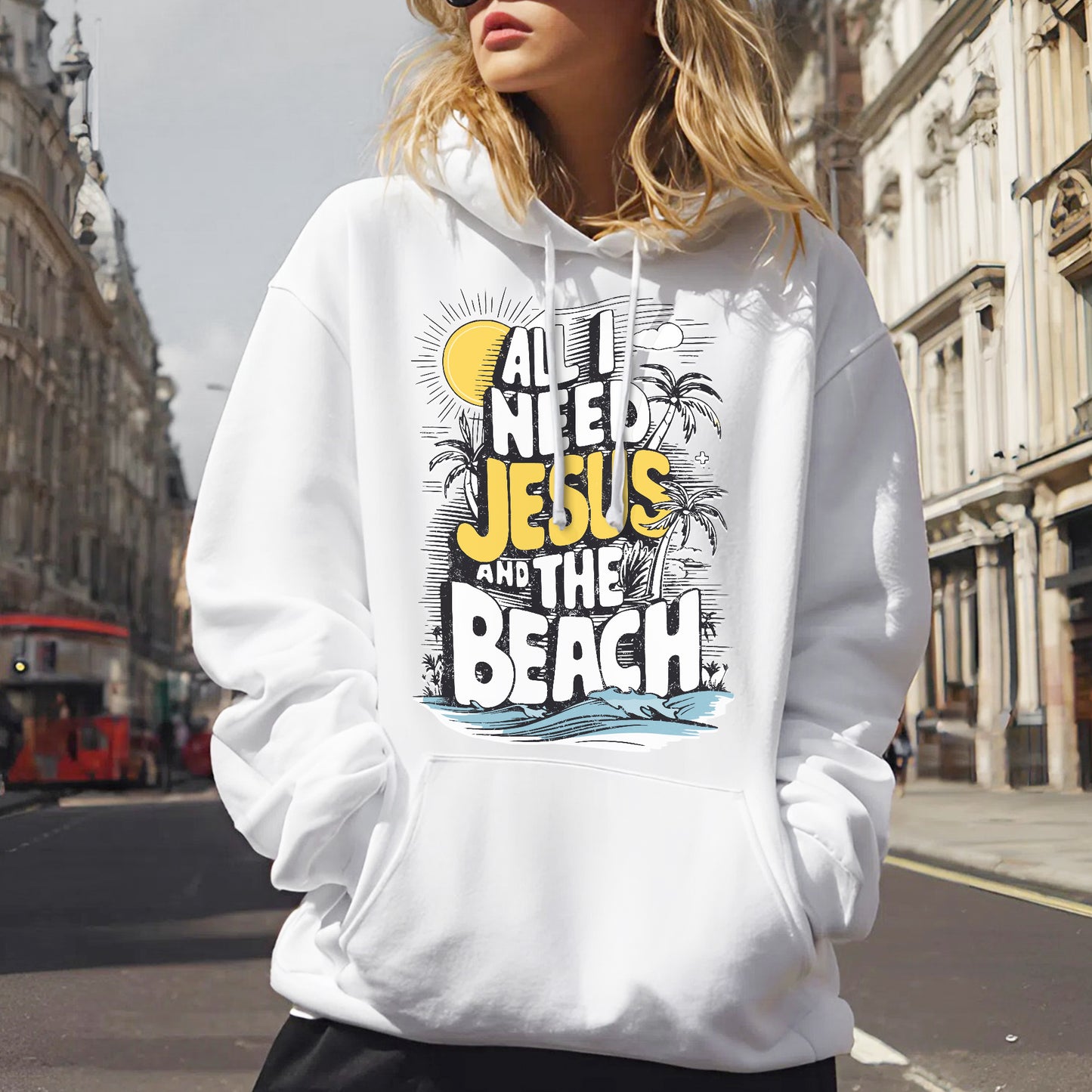 All I Need Jesus And The Beach T-Shirt - Christian Beach Life Declaration