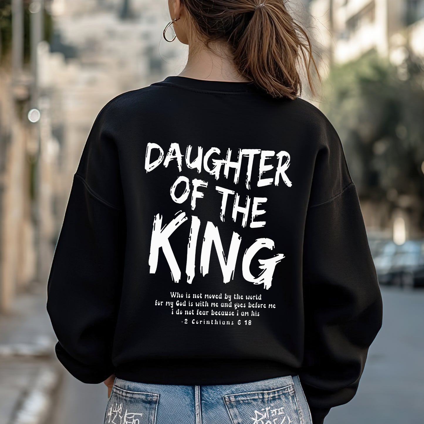 Daughter of the King Christian T-Shirt with 2 Corinthians 6:18 | Faith Guided Life Apparel