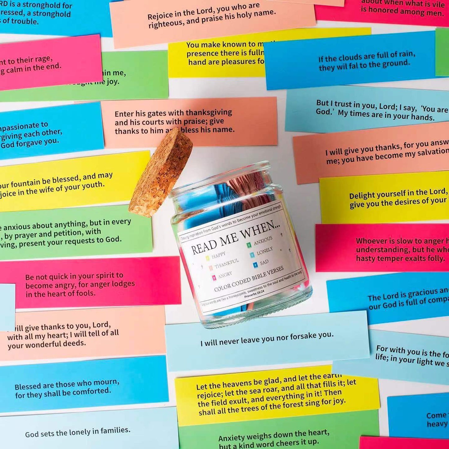 Bible Verse Jar Read Me When - Emotions & Feelings- Christian Gifts