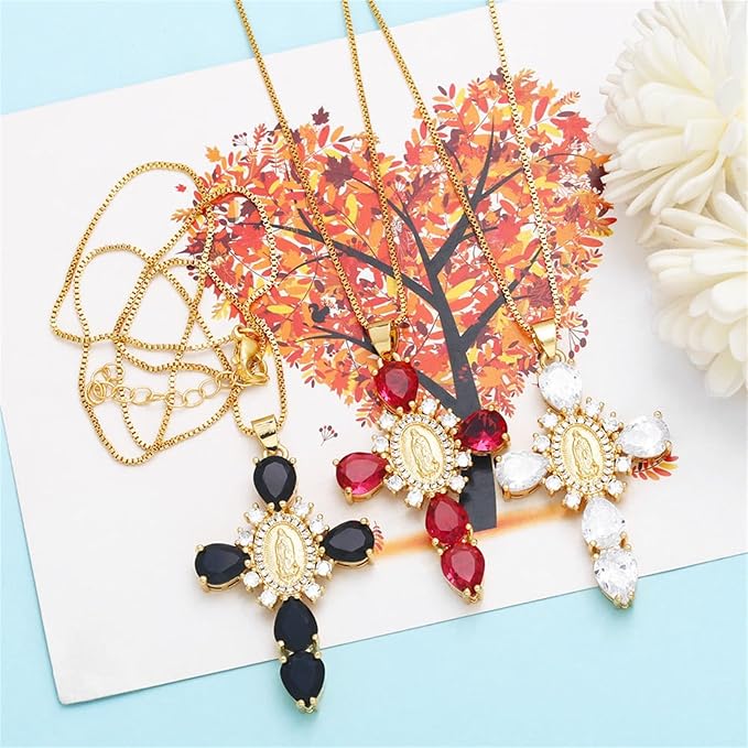 Rainbow Faith Cross Necklace