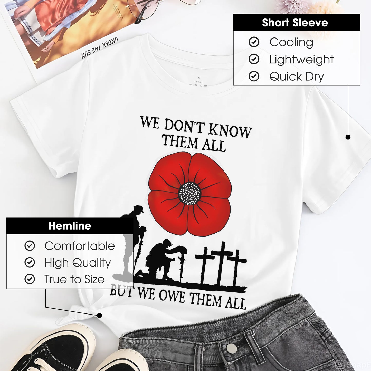 We Don't Know Them All But We Owe Them All T-Shirt - Memorial Tribute